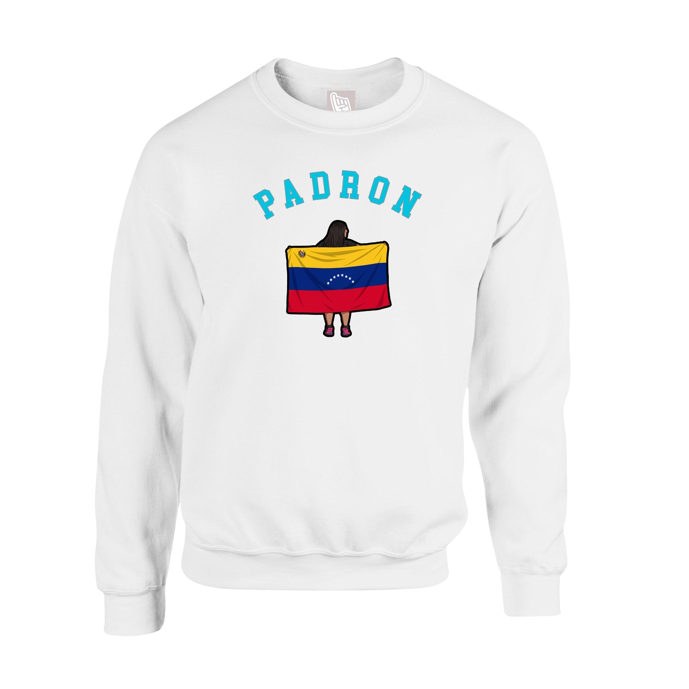Fleece Crew — Shirsey Arch in White