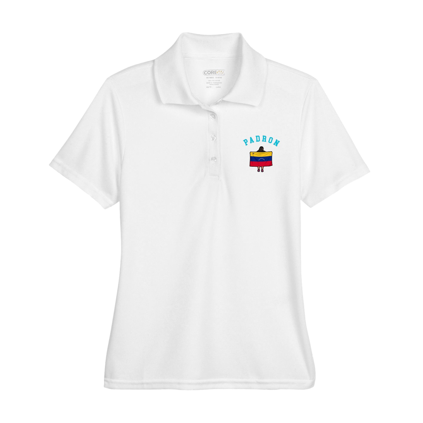 Womens Performance Polo — Shirsey Arch in White