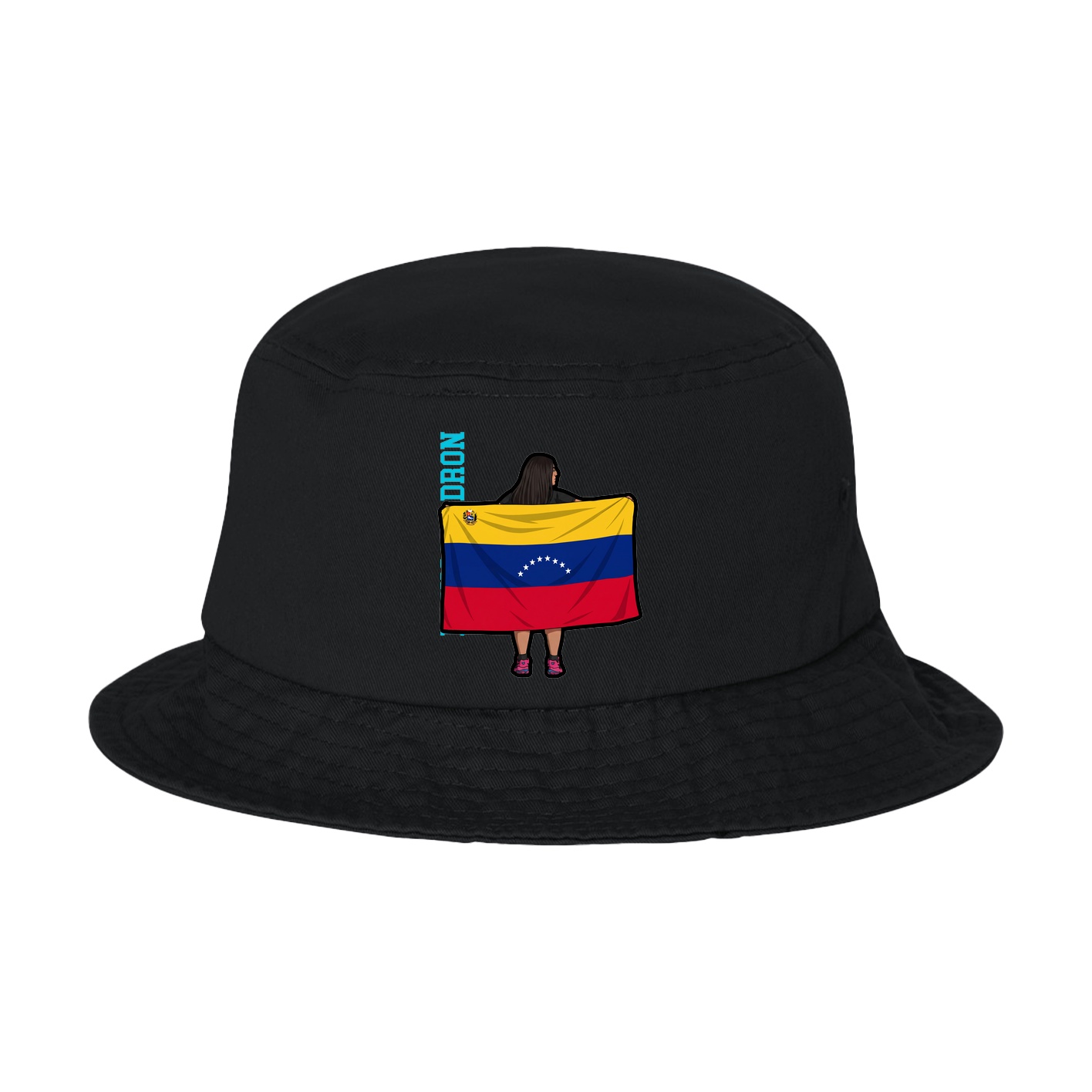 Bucket Cap — Name Vertical in Black