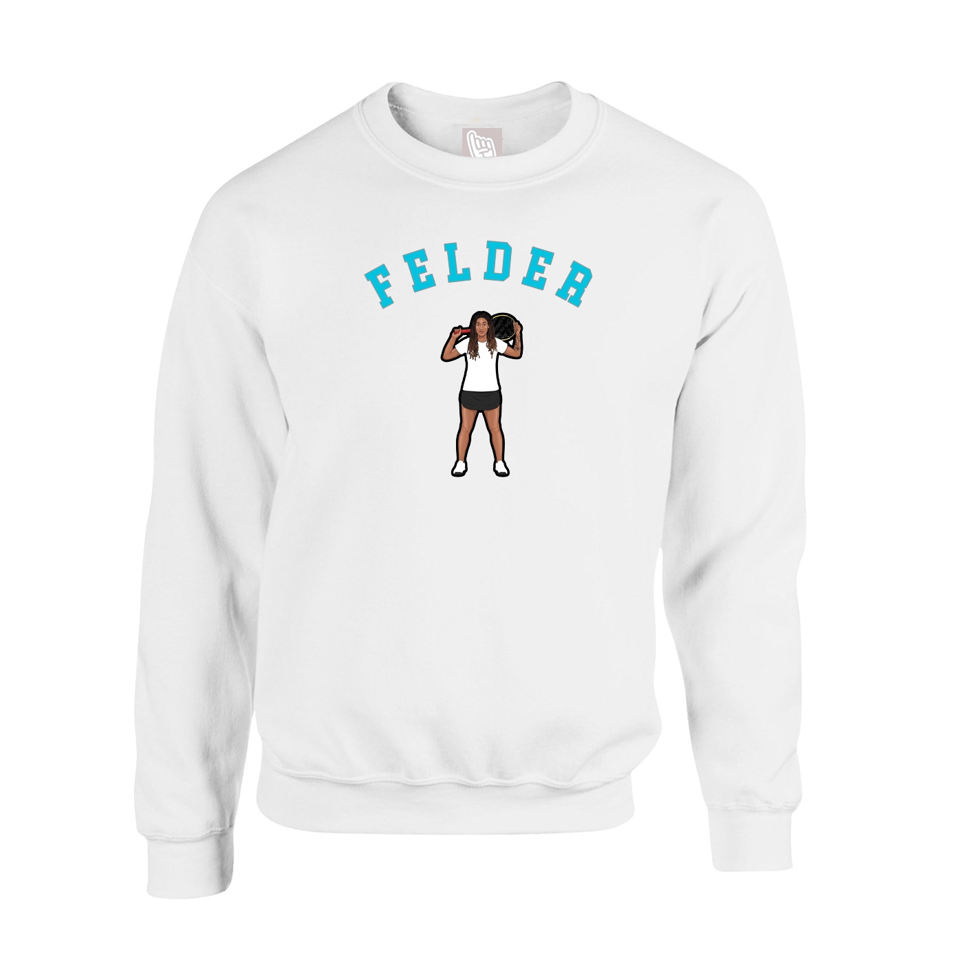 Fleece Crew — Shirsey Arch in White