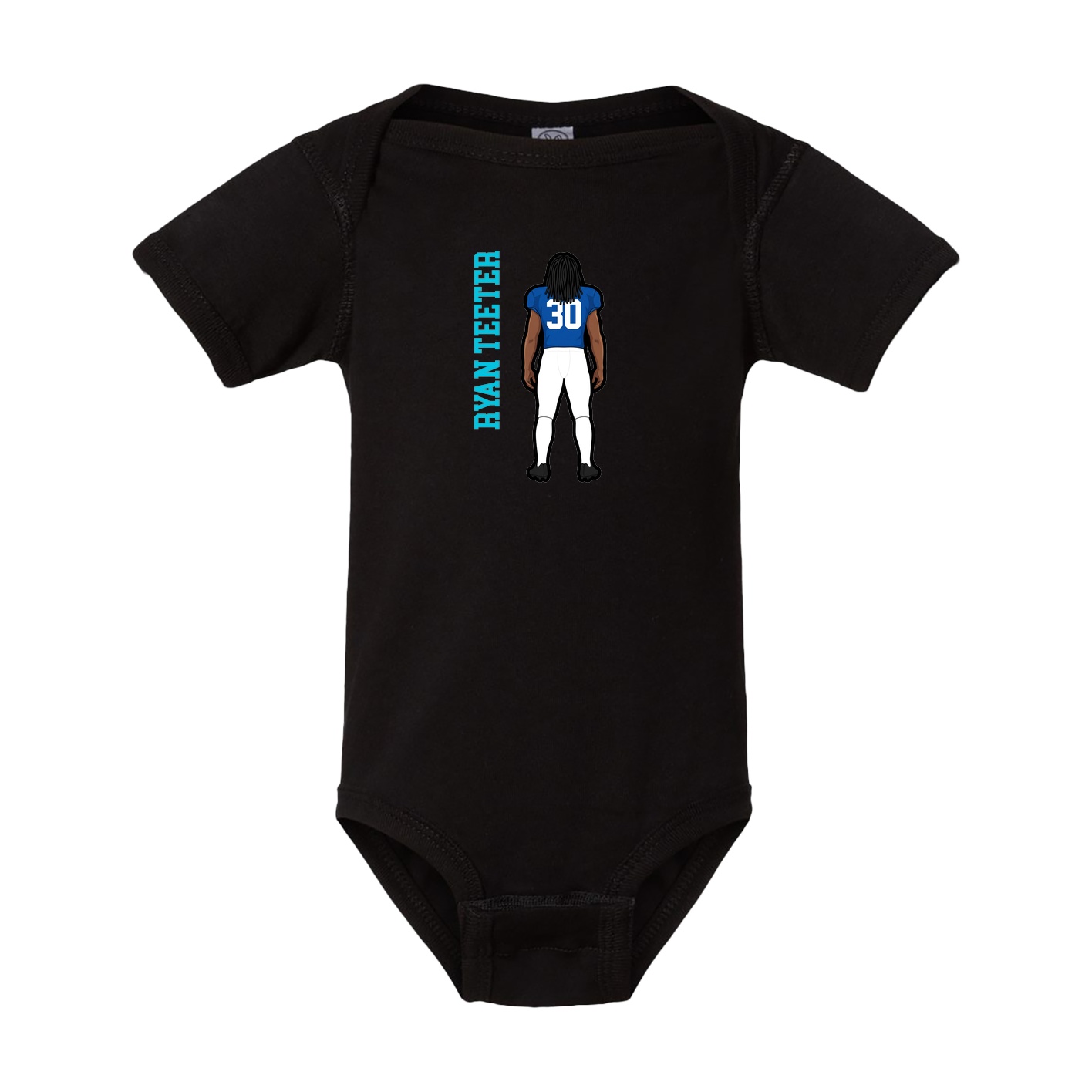 Baby Onesie — Name Vertical in Black