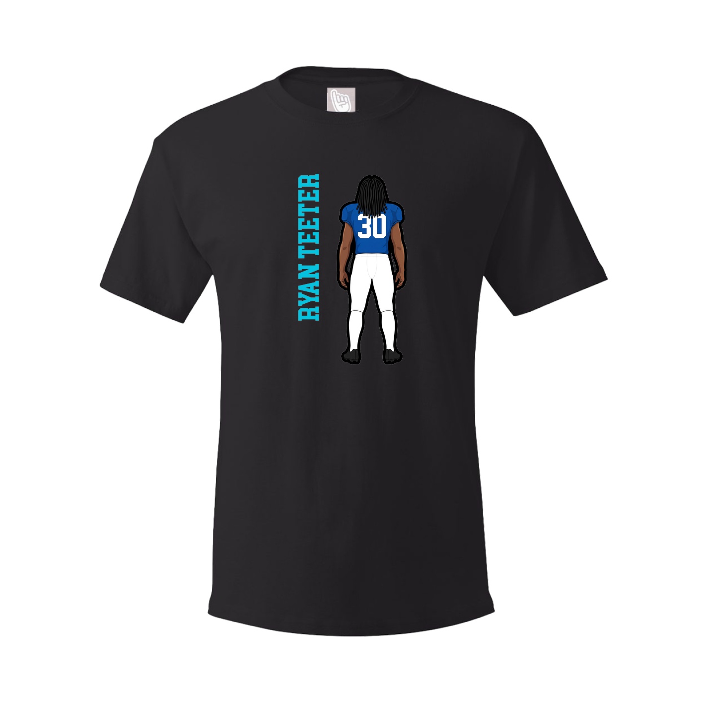Youth Tee — Name Vertical in Black