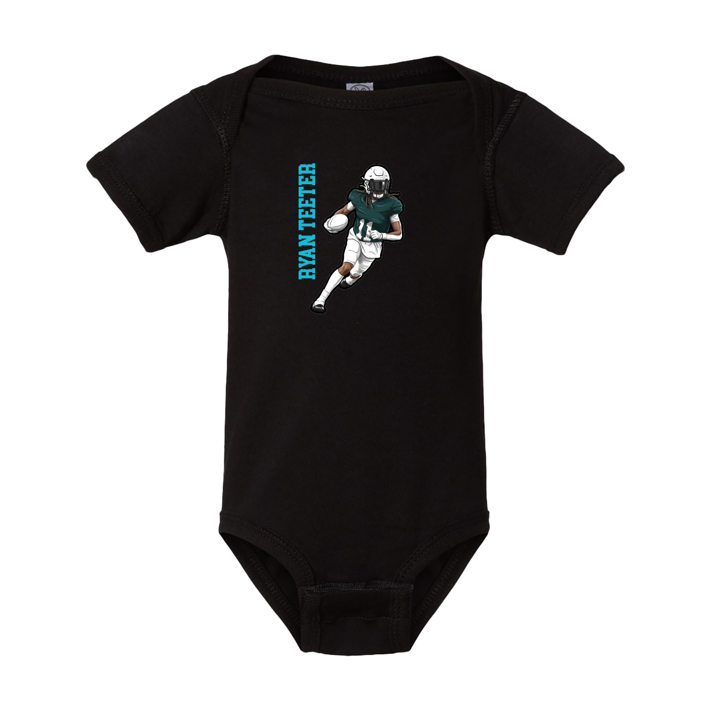 Baby Onesie — Name Vertical in Black