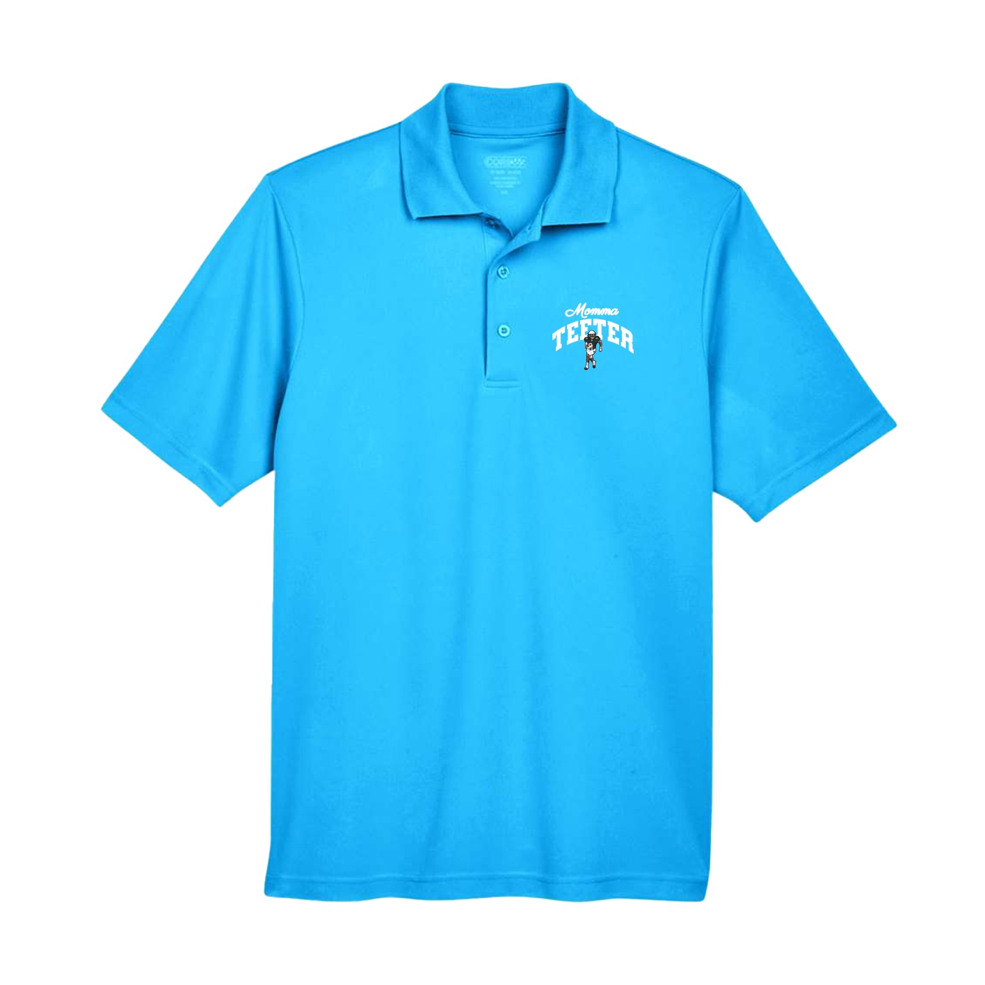 Performance Polo — Mothers Day Arch in Light Blue