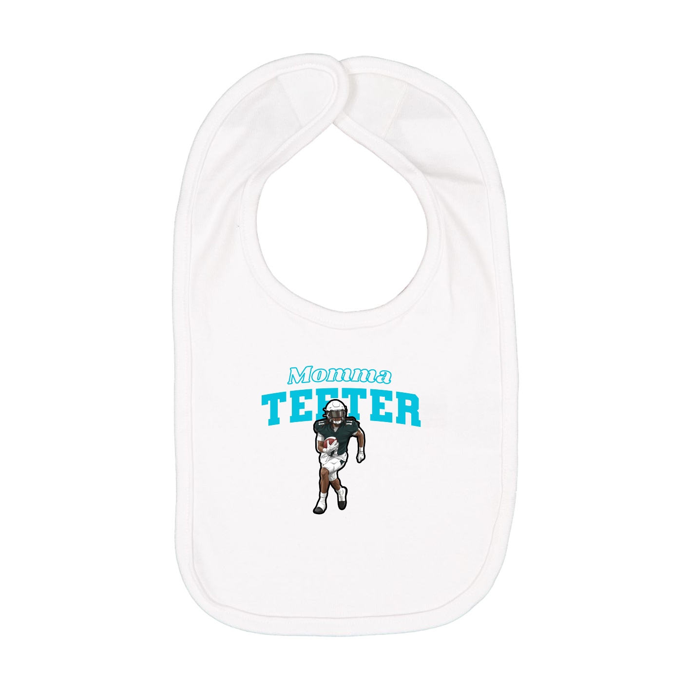 Infant Bib — Mothers Day Block in White