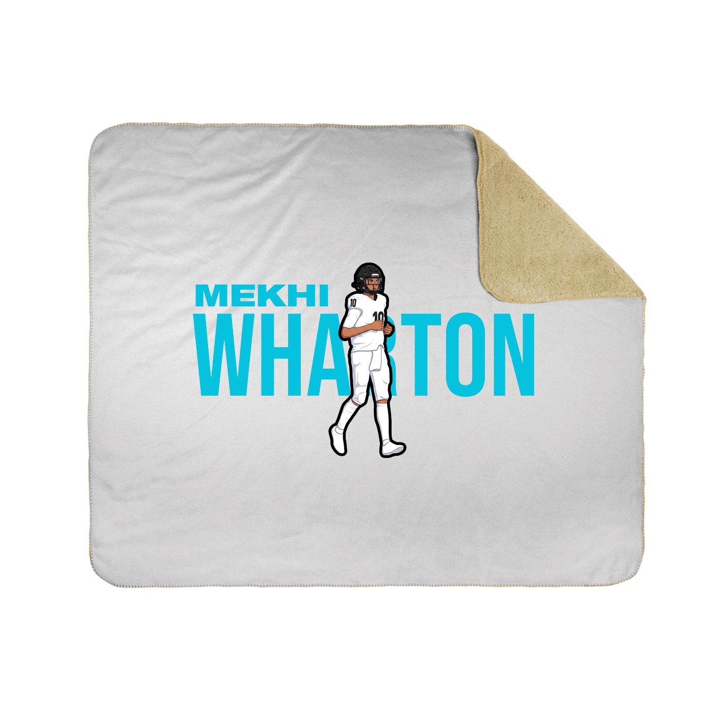 Throw Blanket — Player Name in White