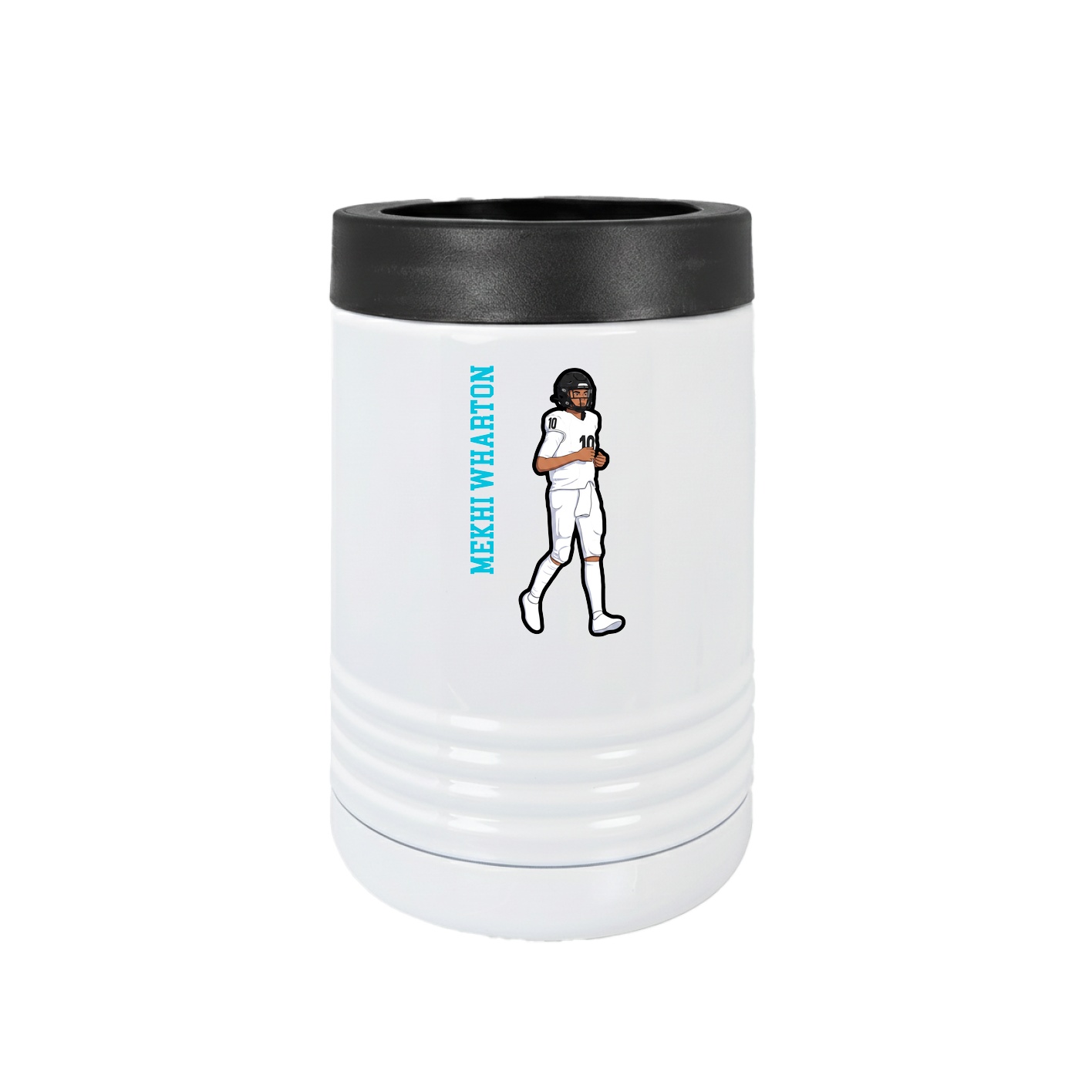 Beverage Holder — Name Vertical in White