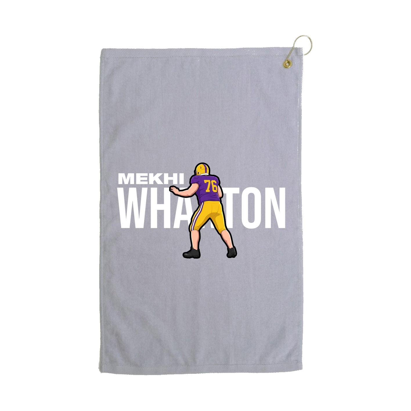 Golf Towel — Player Name in Grey