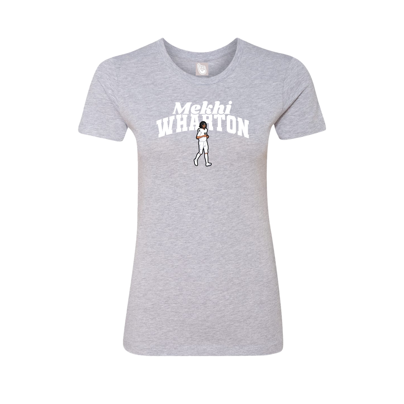 Fitted Women's Tee — Signature Arch in Grey