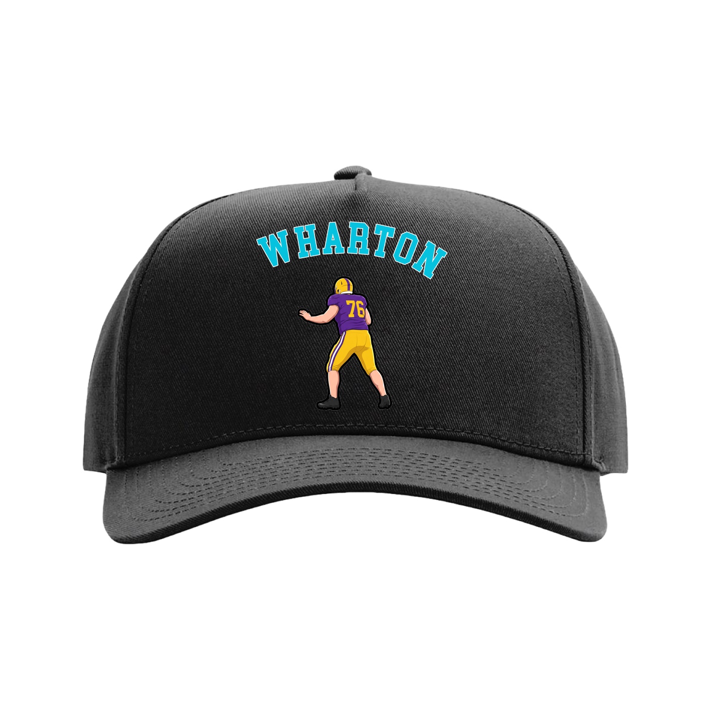 Full Fabric Five-Panel Champ Cap — Shirsey Arch in Black