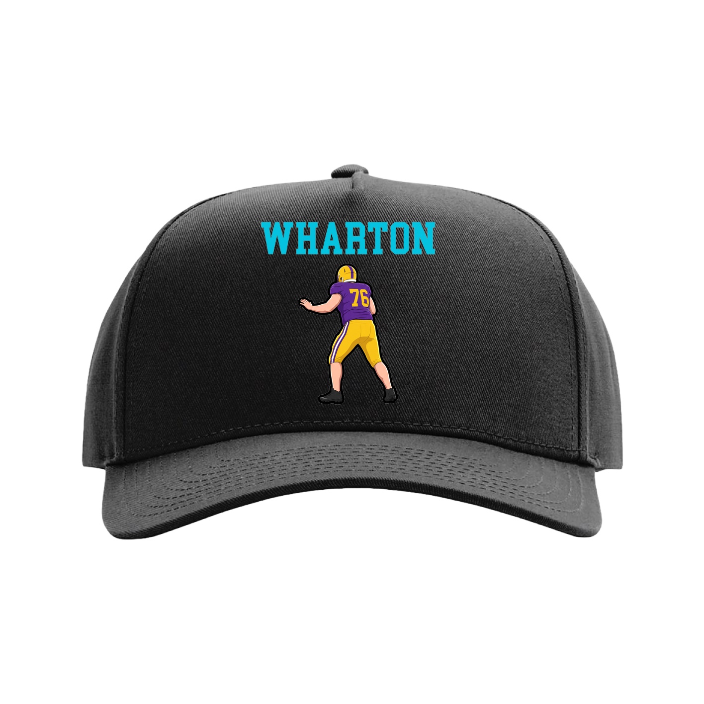 Full Fabric Five-Panel Champ Cap — Shirsey in Black