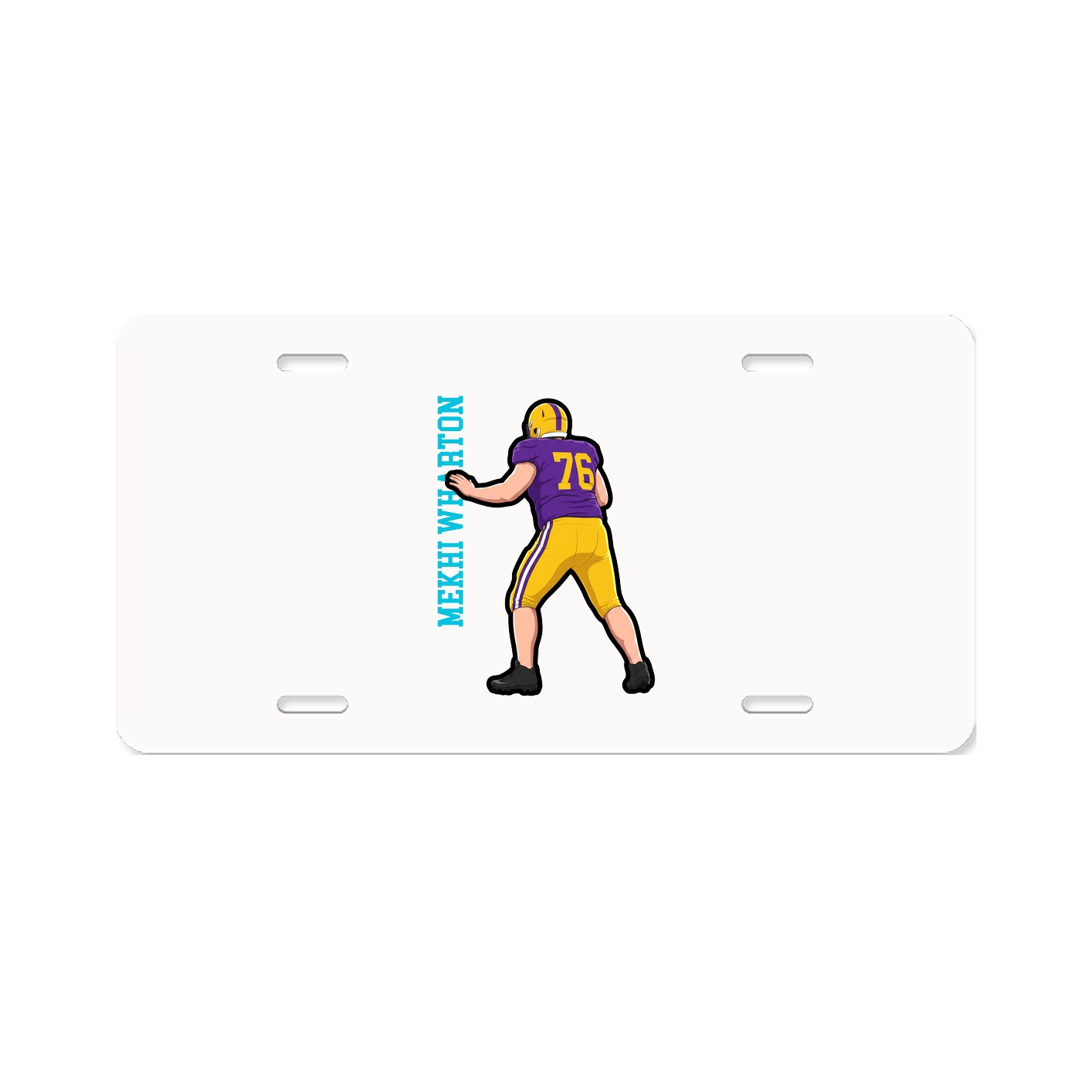 License Plate — Name Vertical in Classic