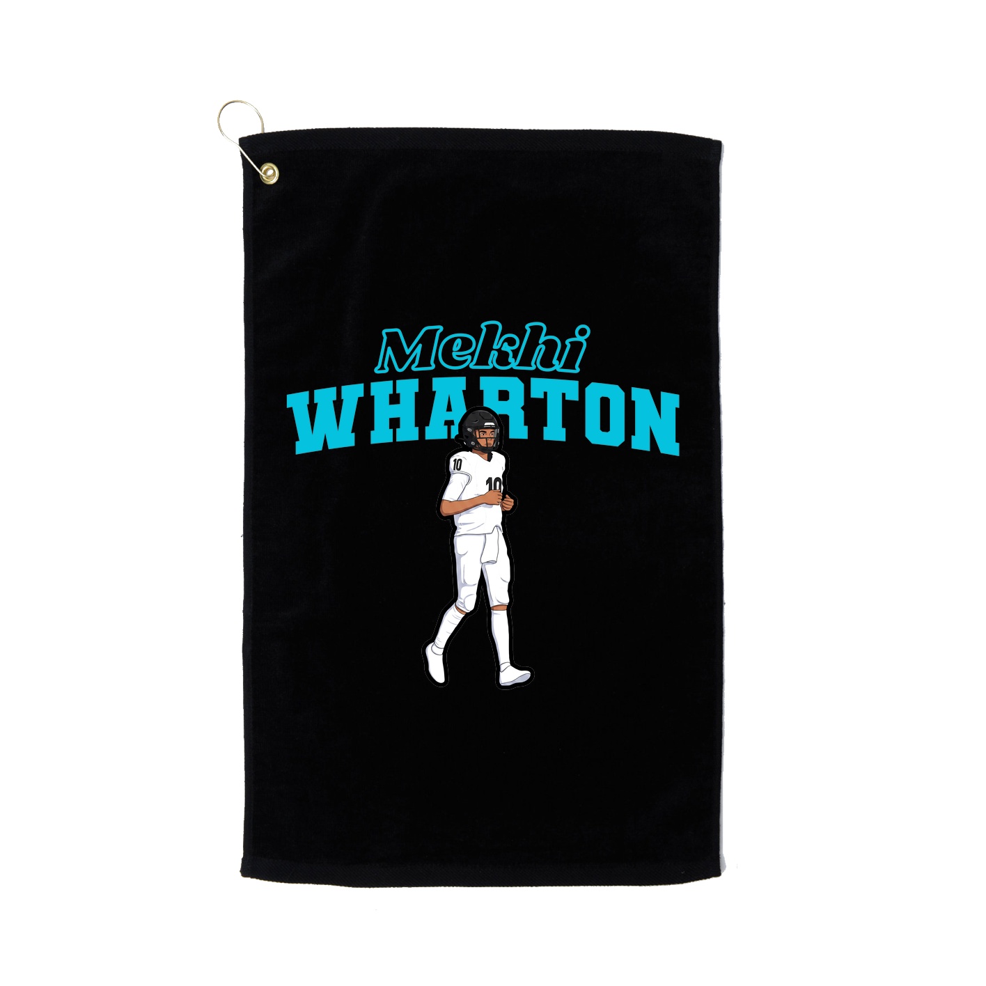 Golf Towel — Name Arch in Black