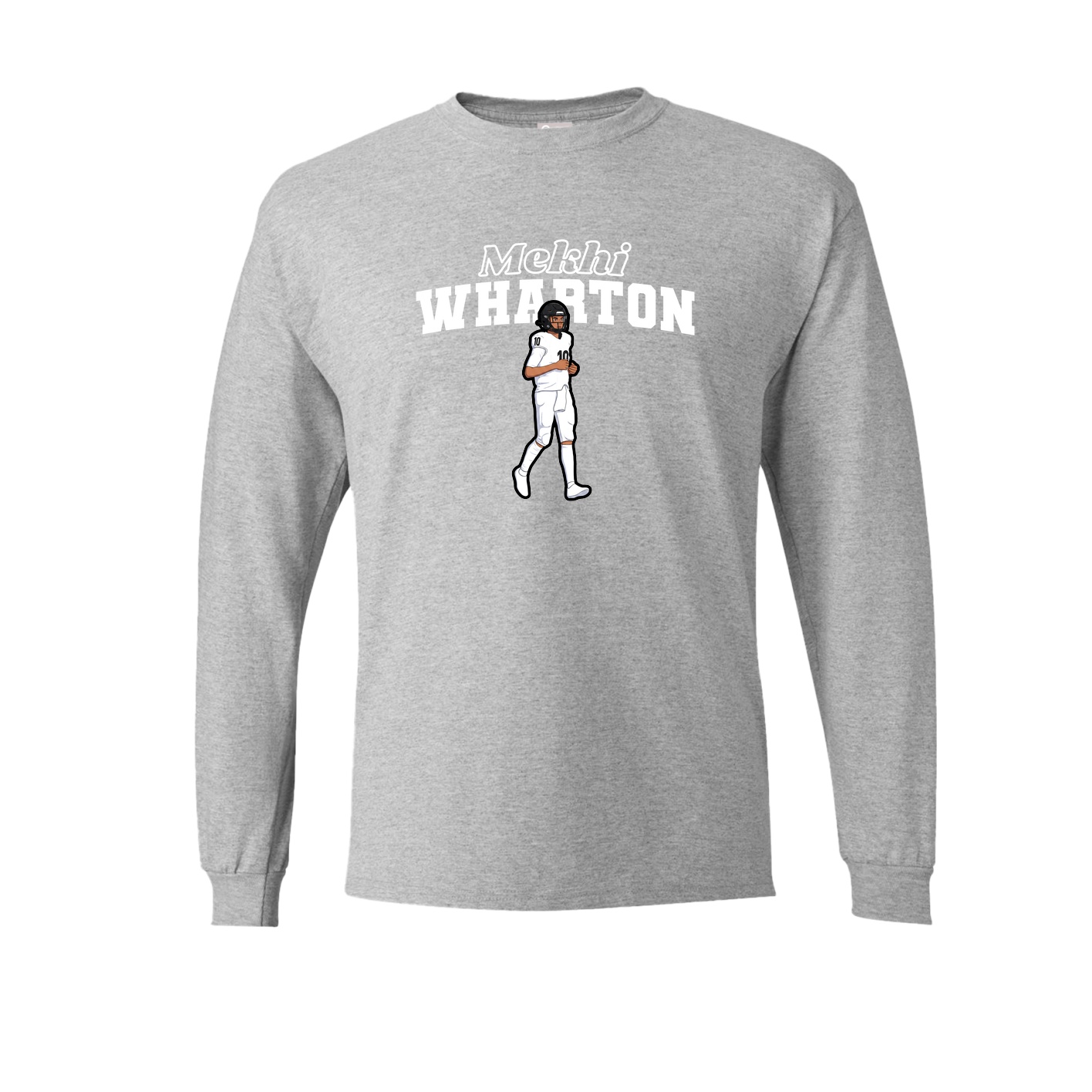 Long Sleeve Tee — Name Arch in Grey