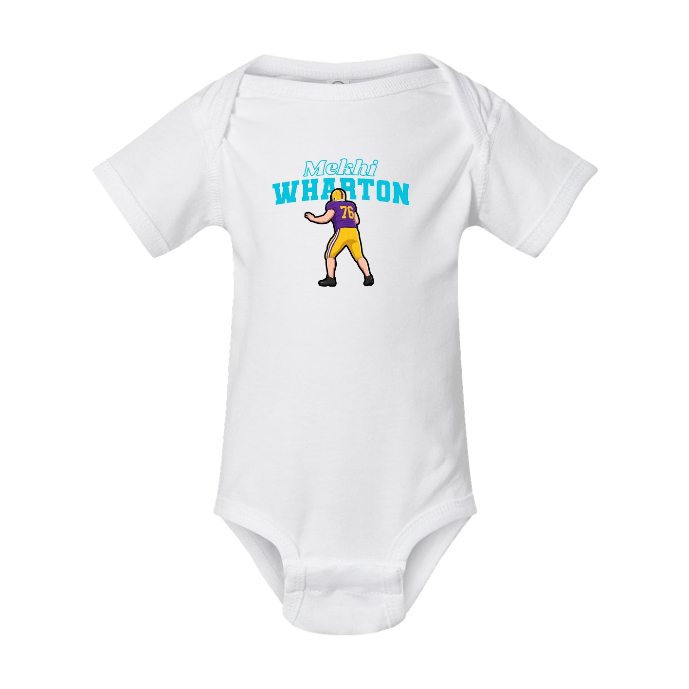 Baby Onesie — Name Arch in White
