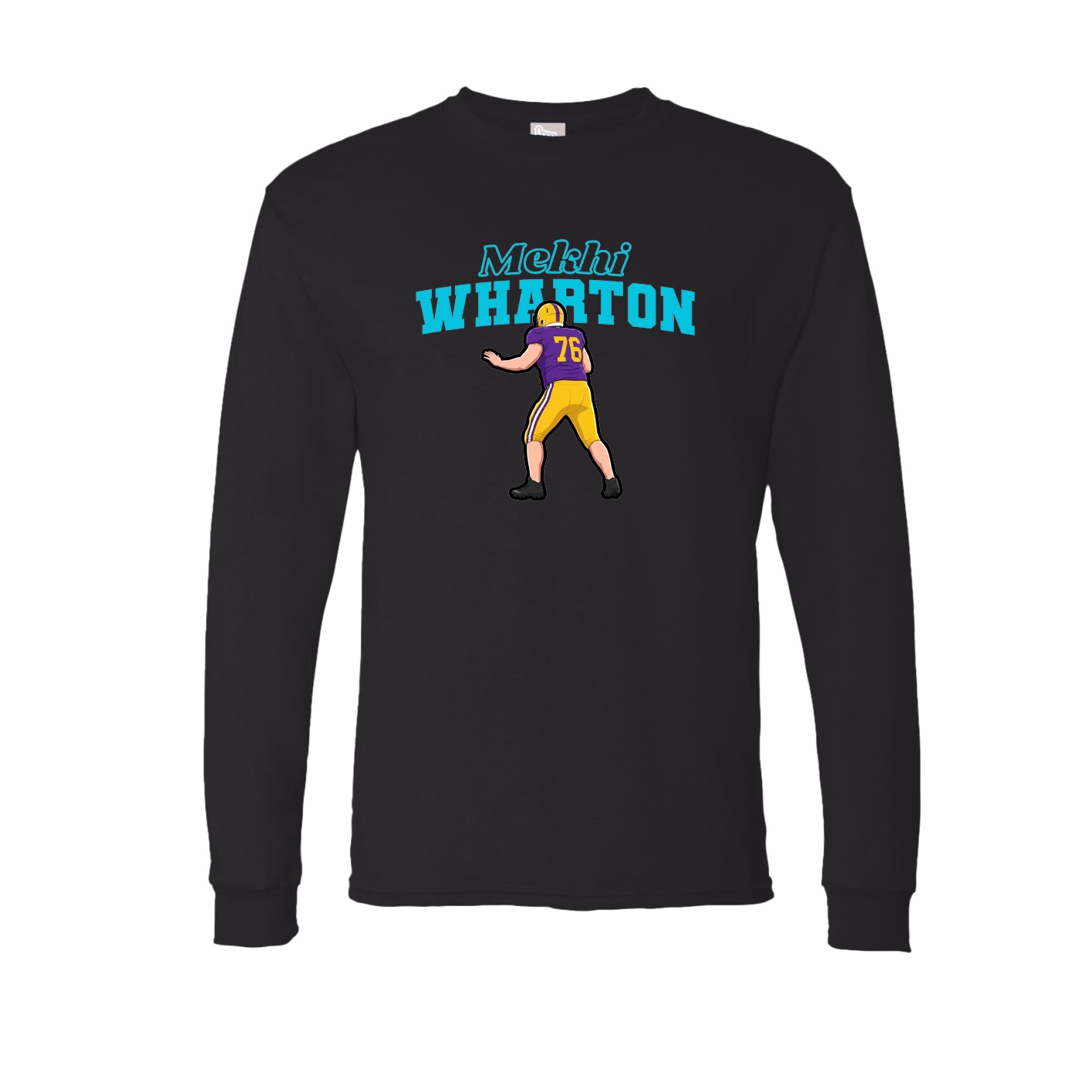 Long Sleeve Tee — Name Arch in Black