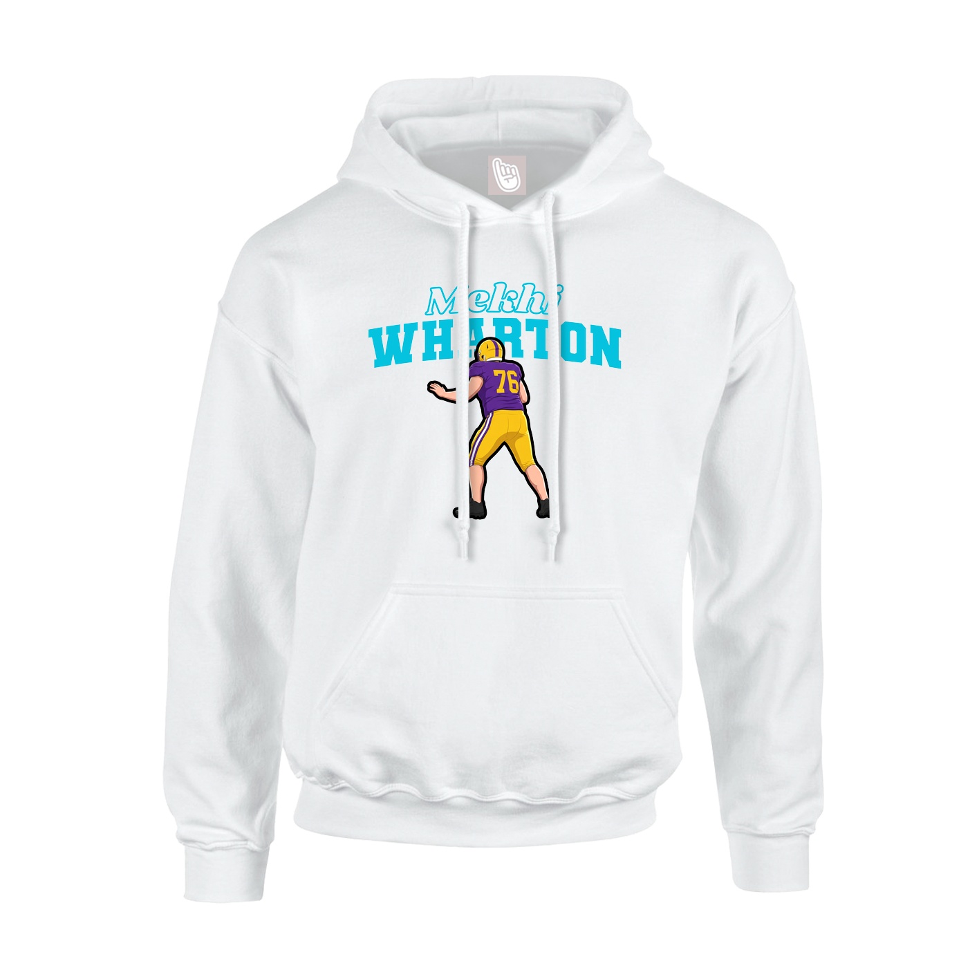 Hoodie — Name Arch in White