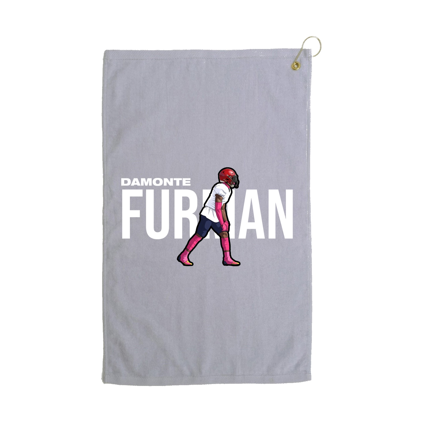 Golf Towel — Player Name in Grey