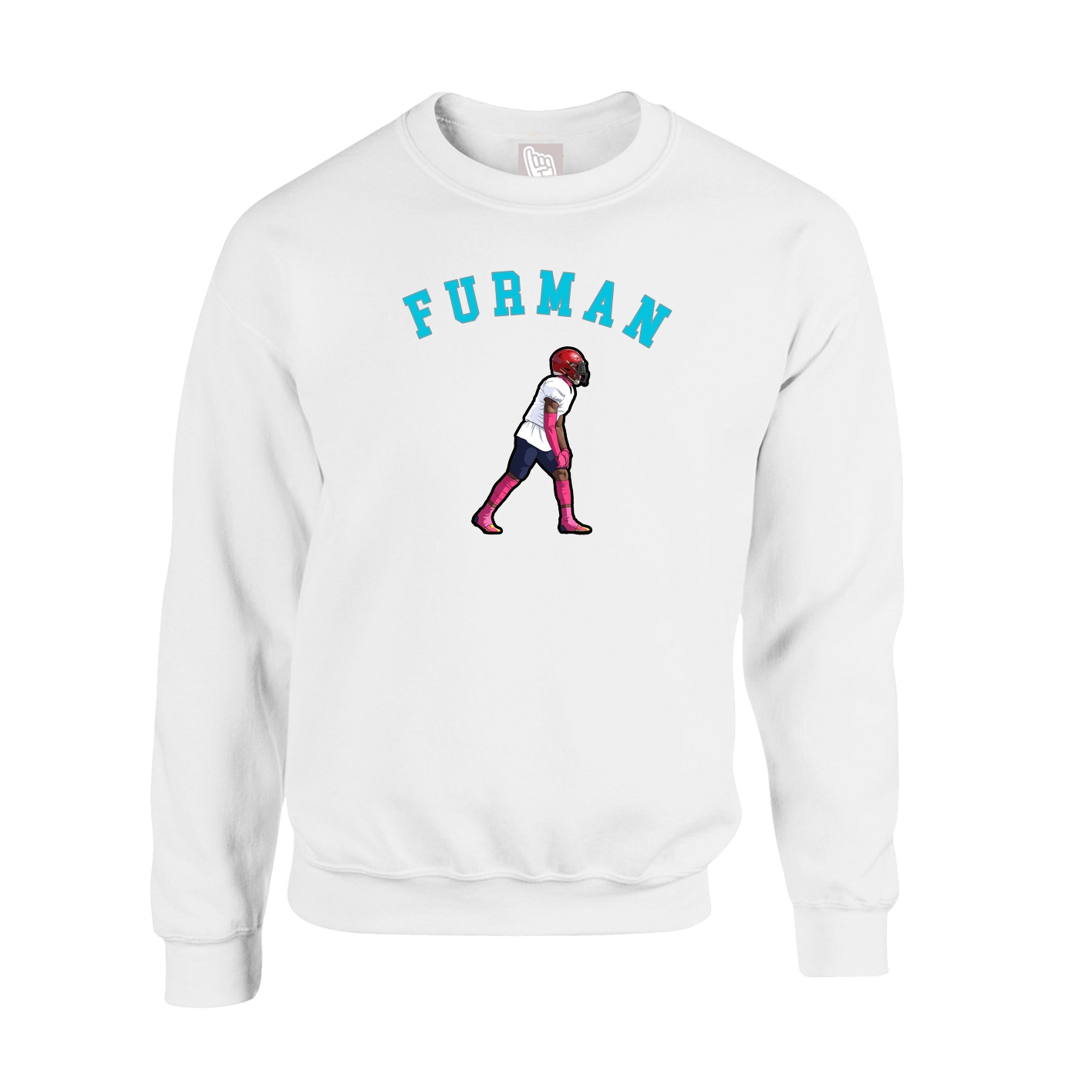 Fleece Crew — Shirsey Arch in White