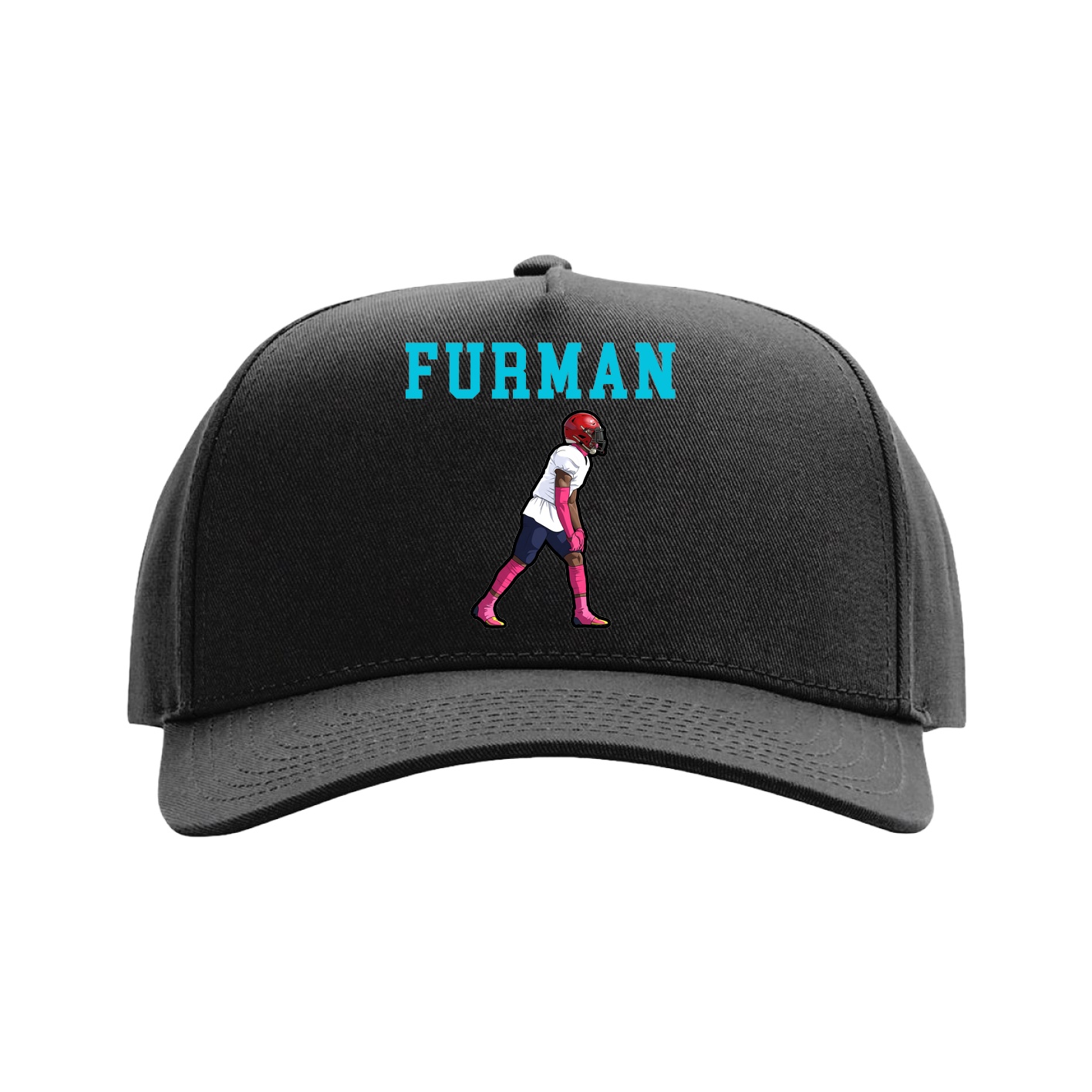 Full Fabric Five-Panel Champ Cap — Shirsey in Black