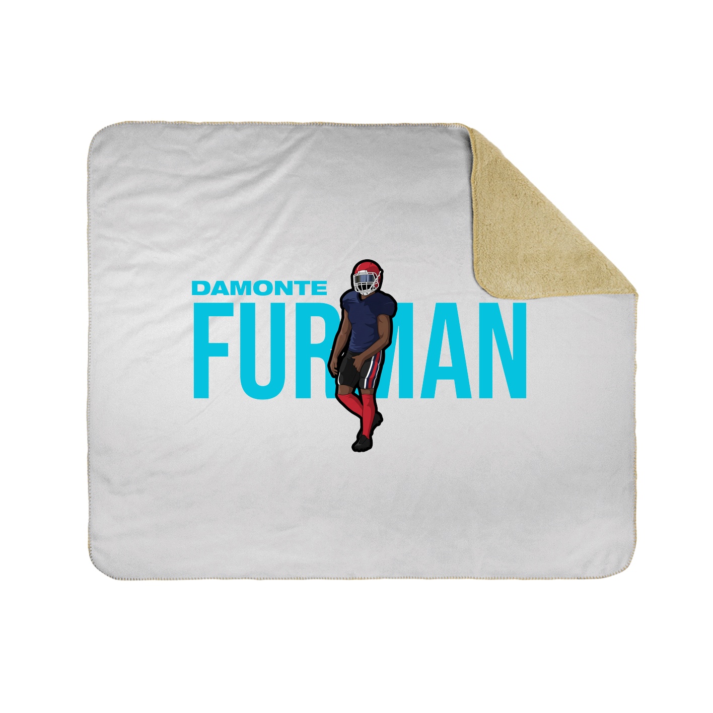 Throw Blanket — Player Name in White