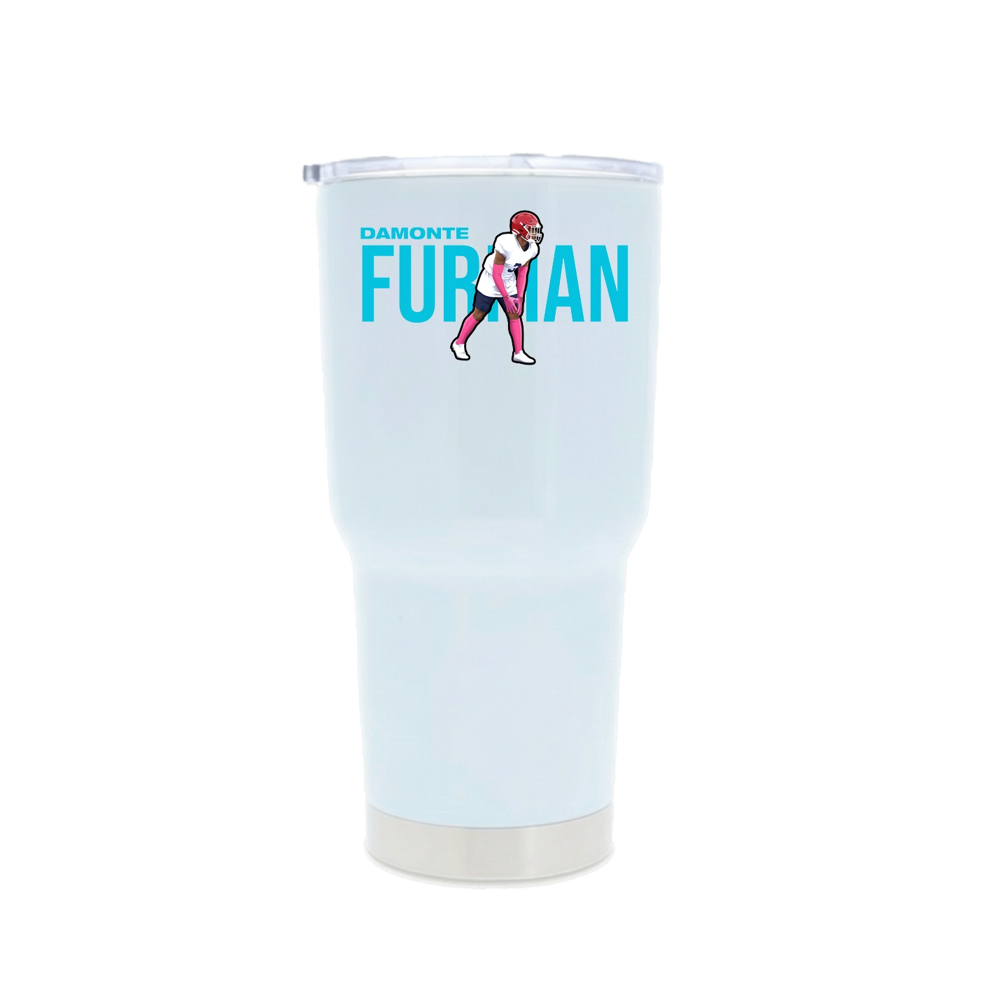 30oz Stainless Steel Tumbler — Player Name in White