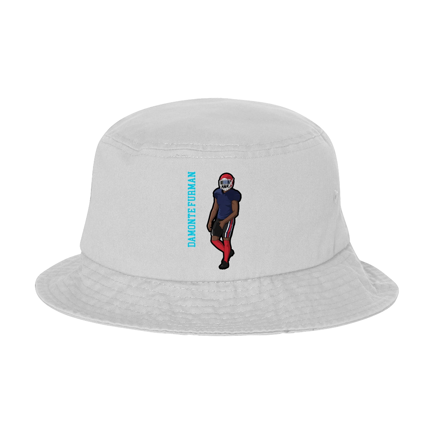 Bucket Cap — Name Vertical in White