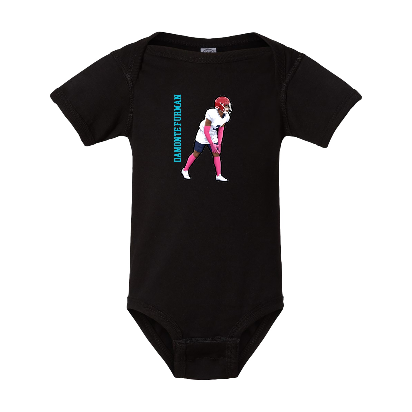 Baby Onesie — Name Vertical in Black