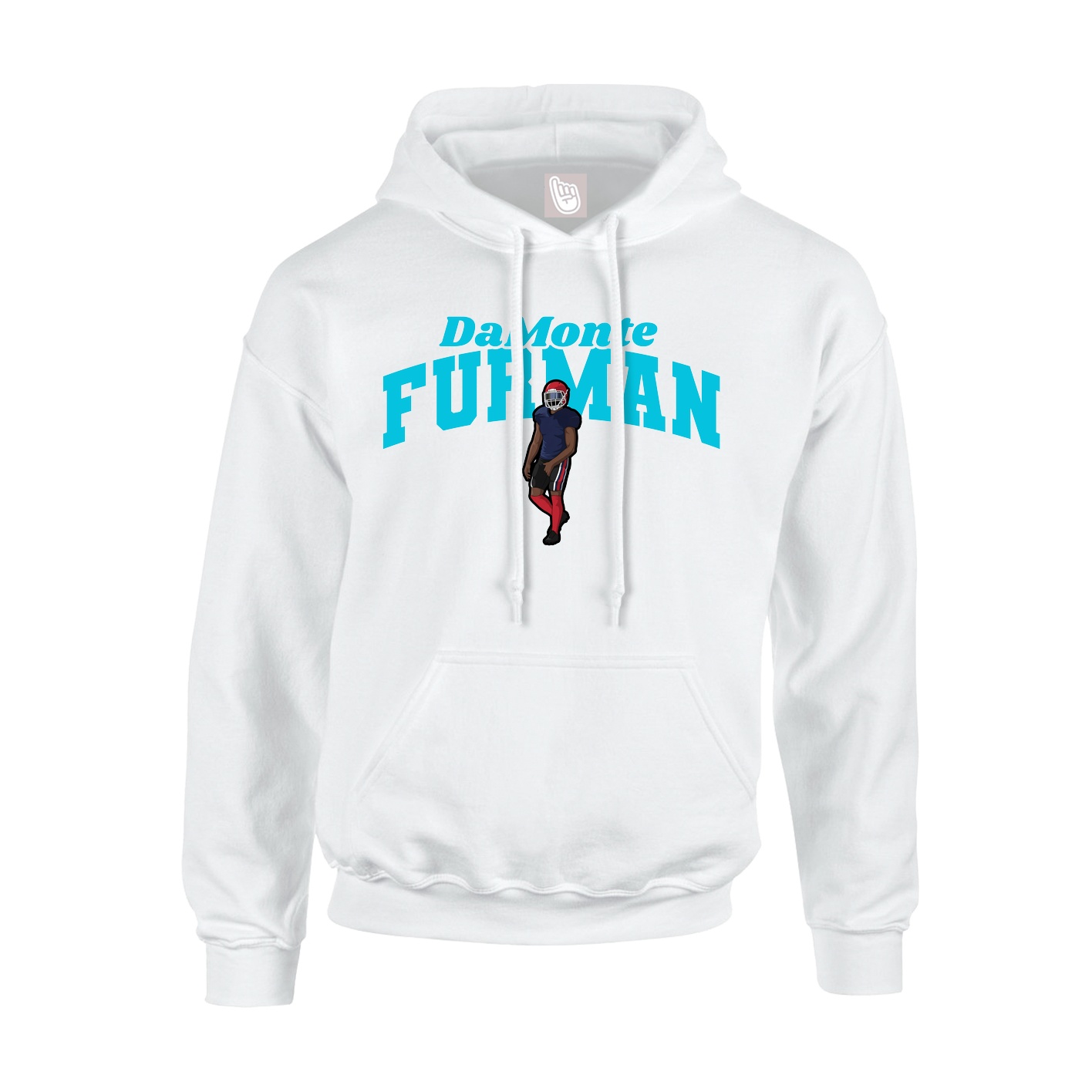 Youth Hoodie — Signature Arch in White
