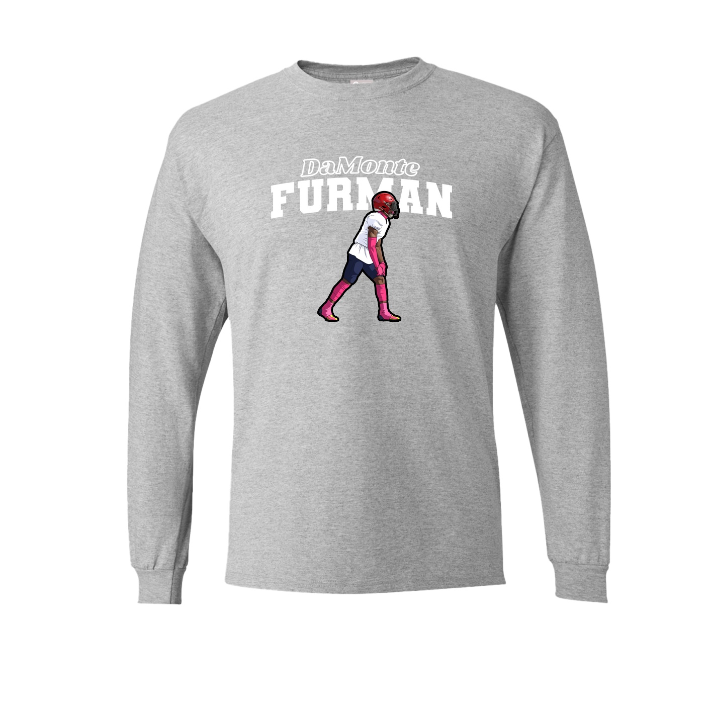 Long Sleeve Tee — Name Arch in Grey