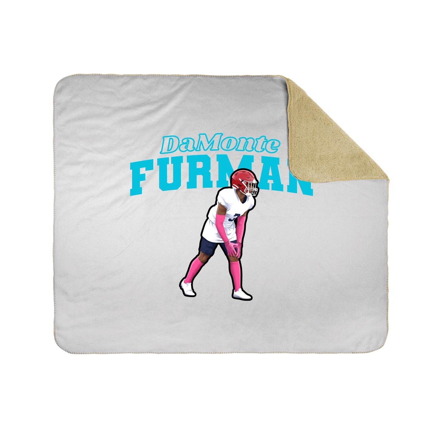 Throw Blanket — Name Arch in White