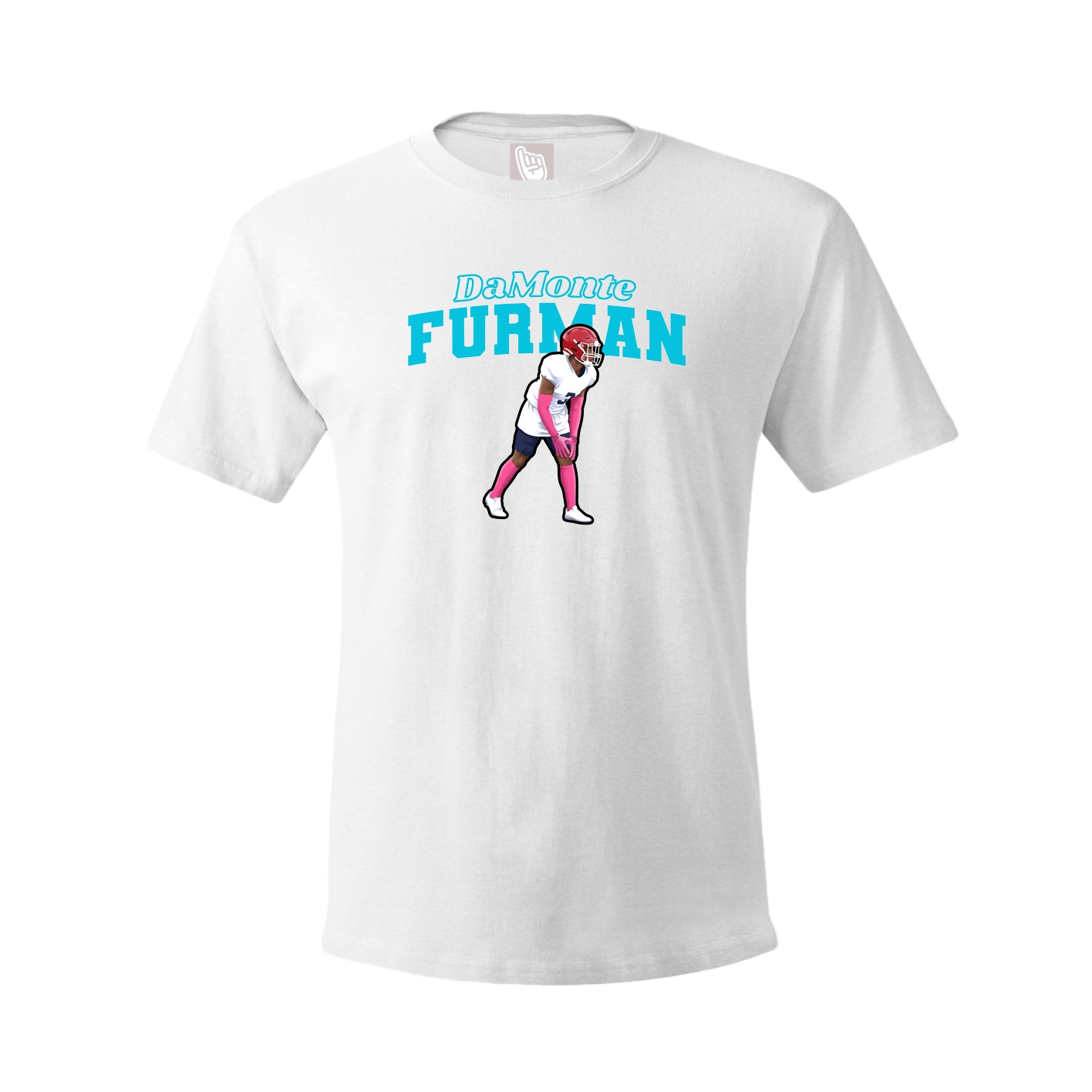 Youth Tee — Name Arch in White