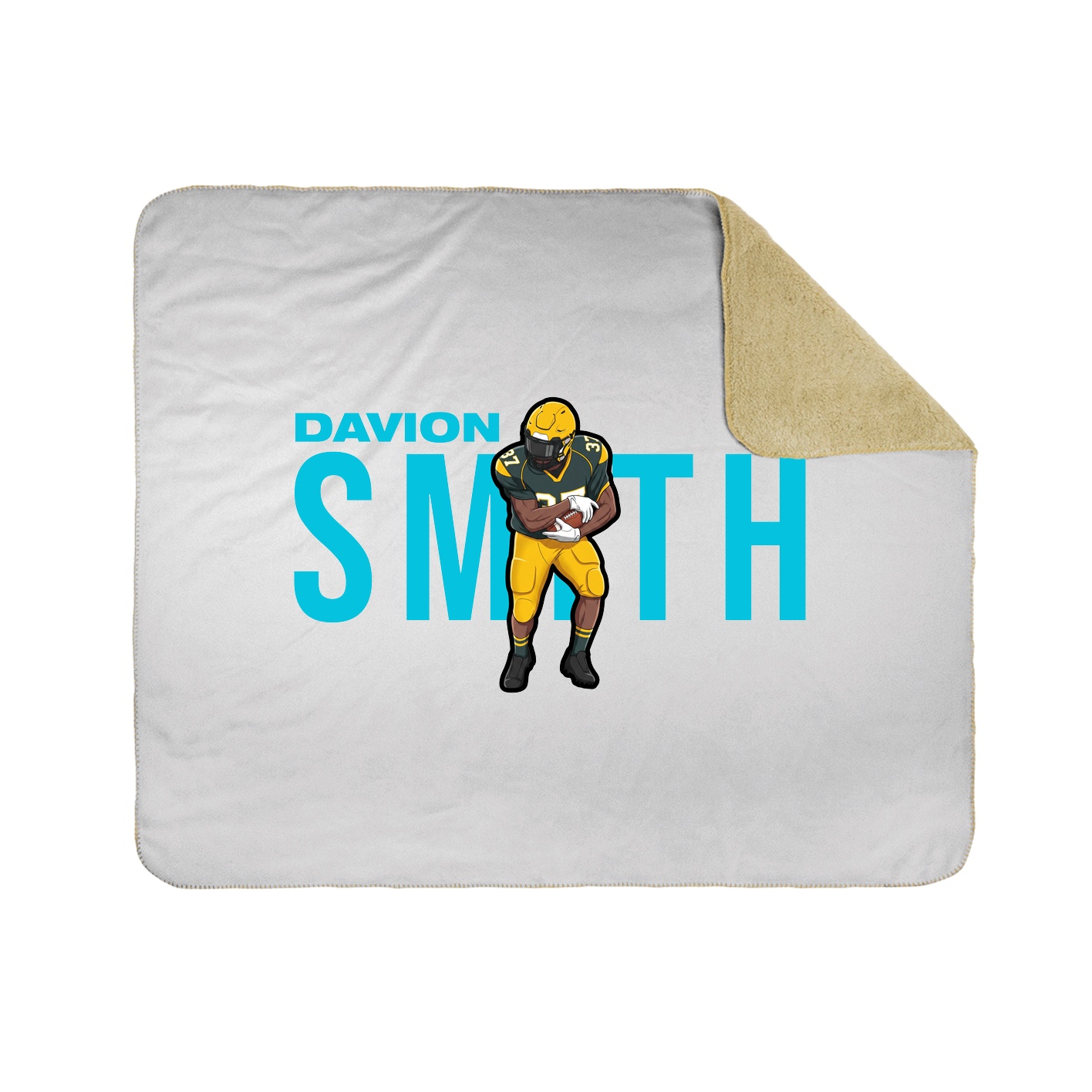 Throw Blanket — Player Name in White