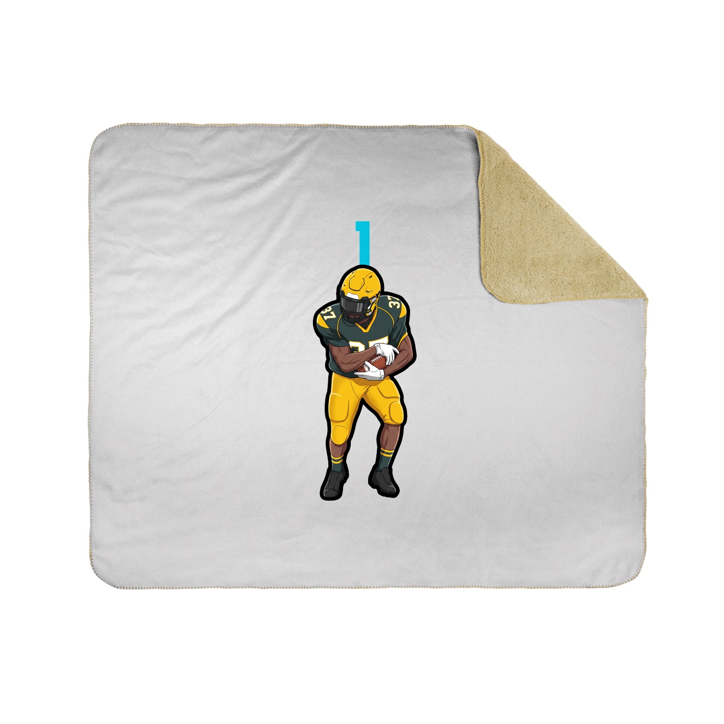 Throw Blanket — Number Top in White