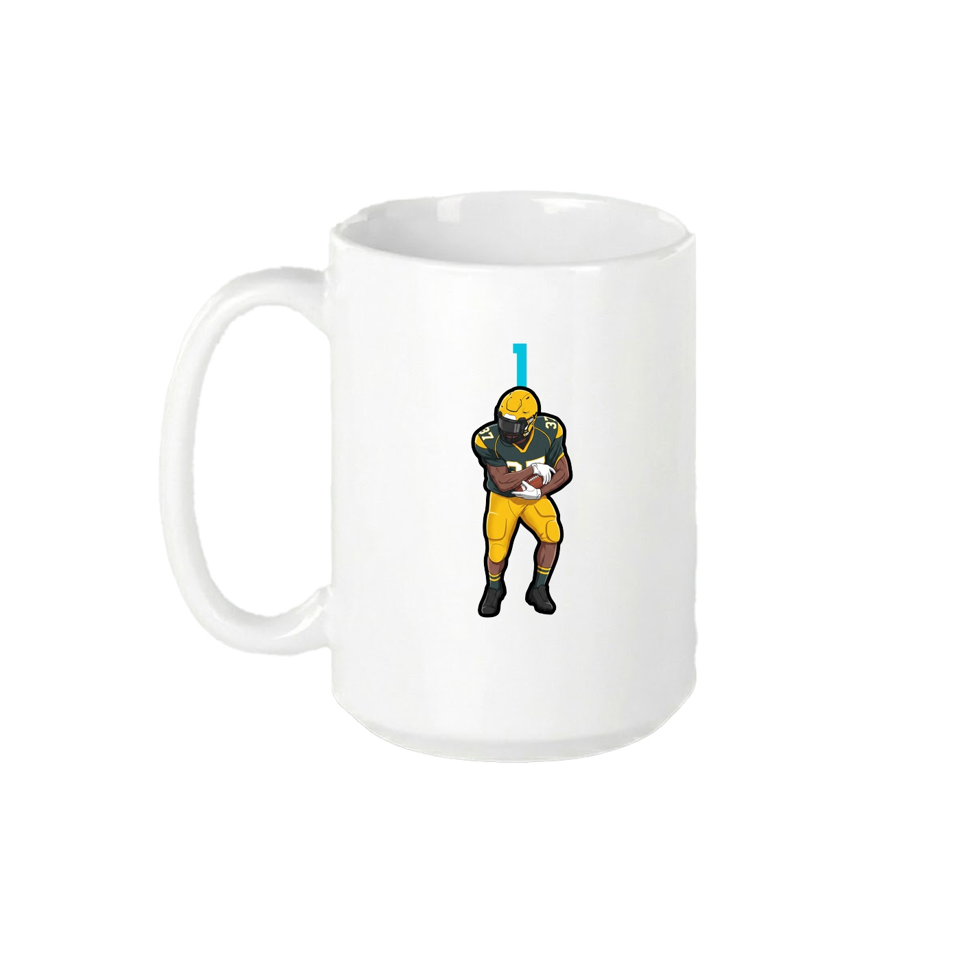 15oz Coffee Mug — Number Top in White