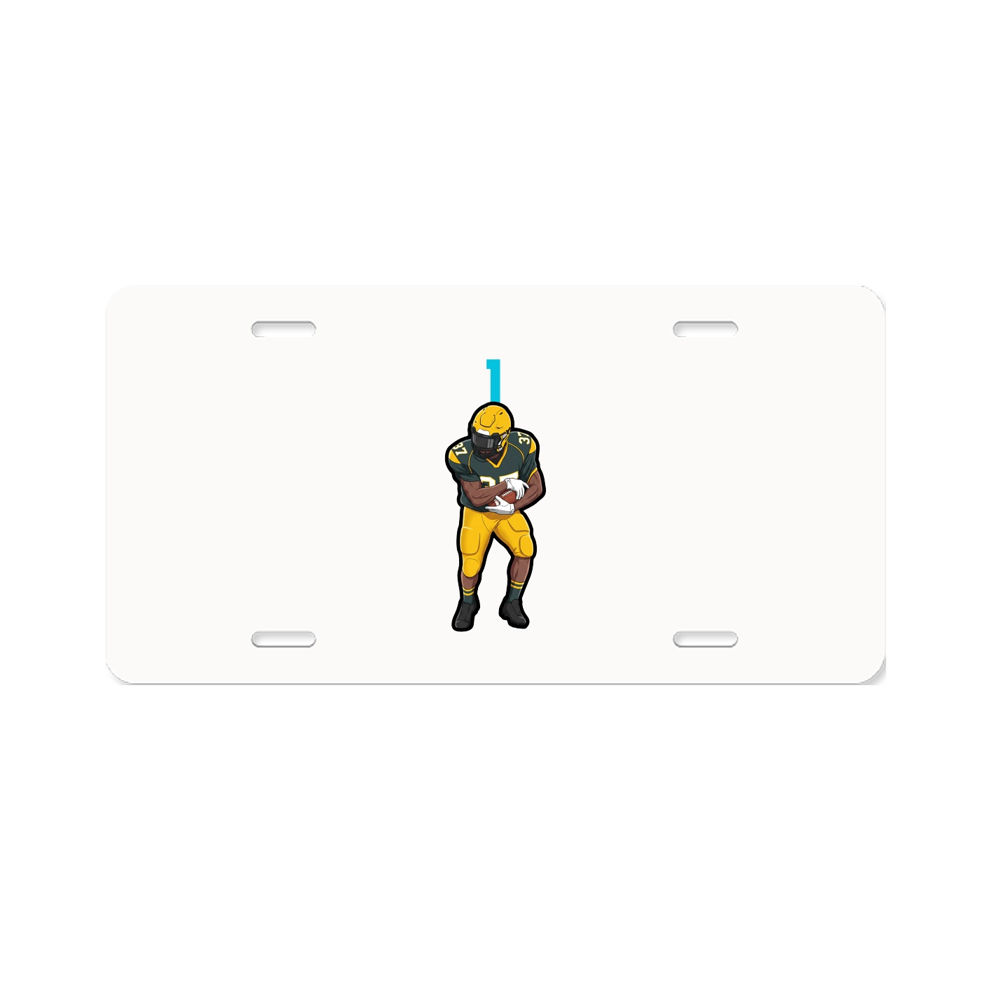 License Plate — Number Top in Classic