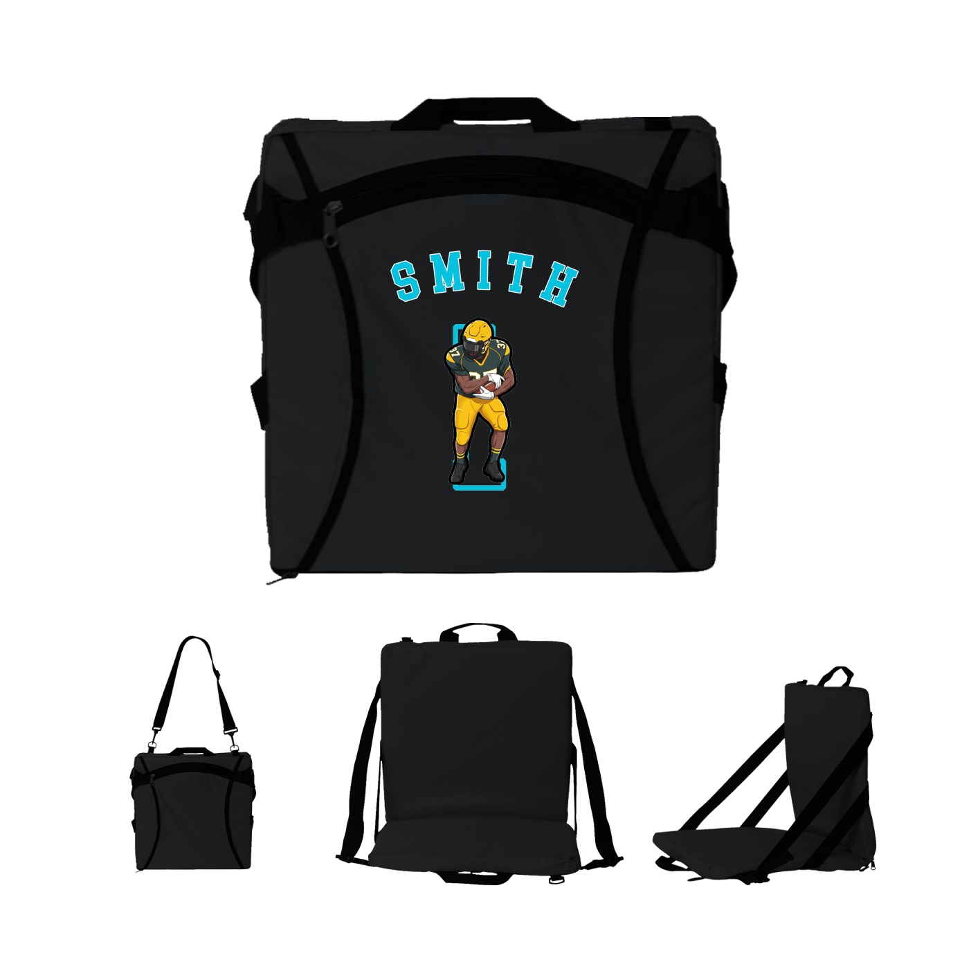 Folding Stadium Seat — Shirsey Arch in Black