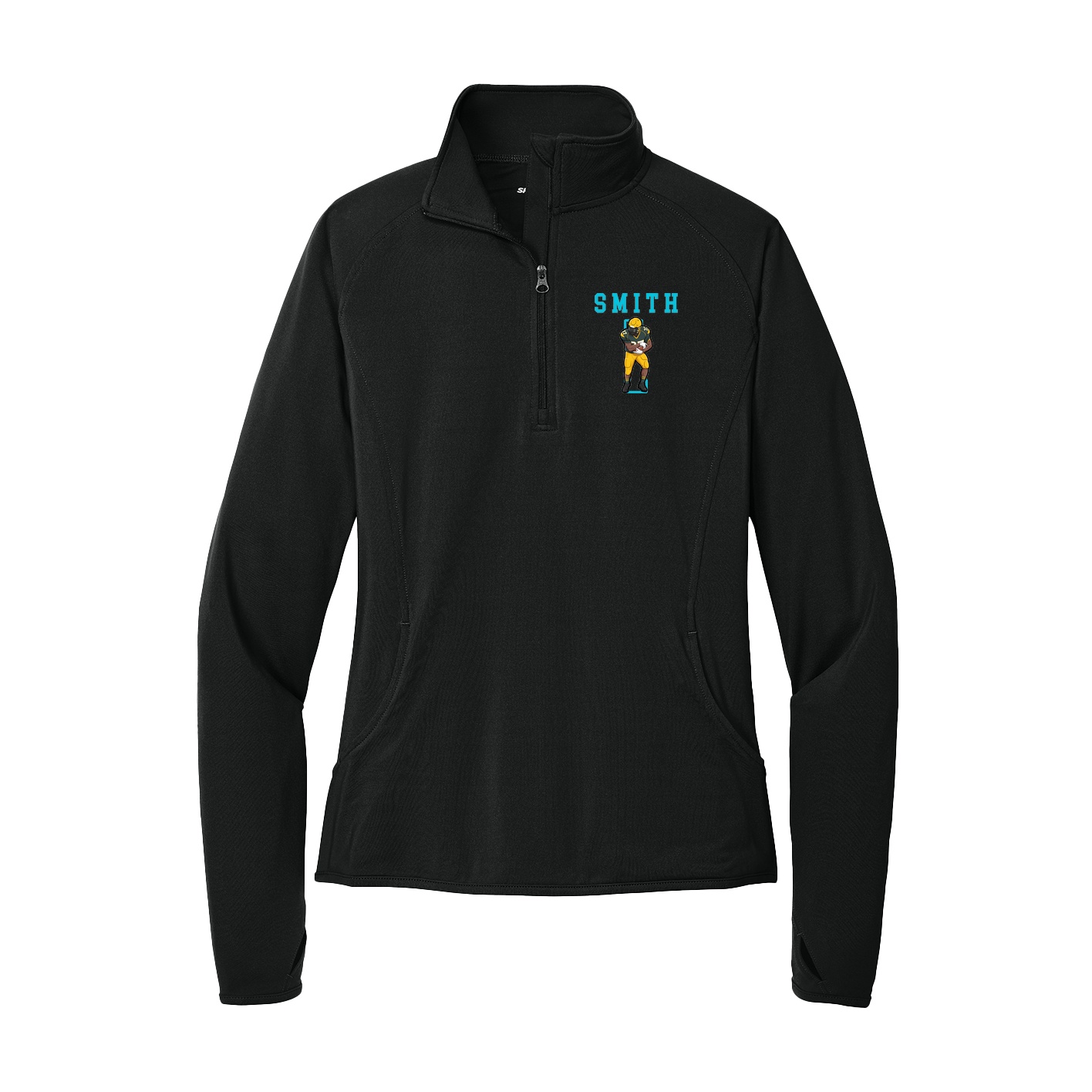 Women's Q-Zip Pullover — Shirsey in Black