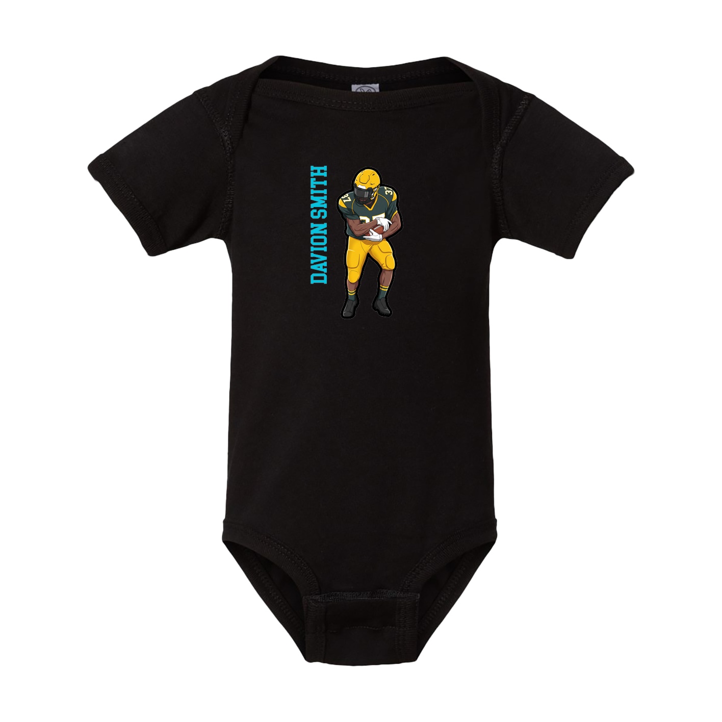 Baby Onesie — Name Vertical in Black