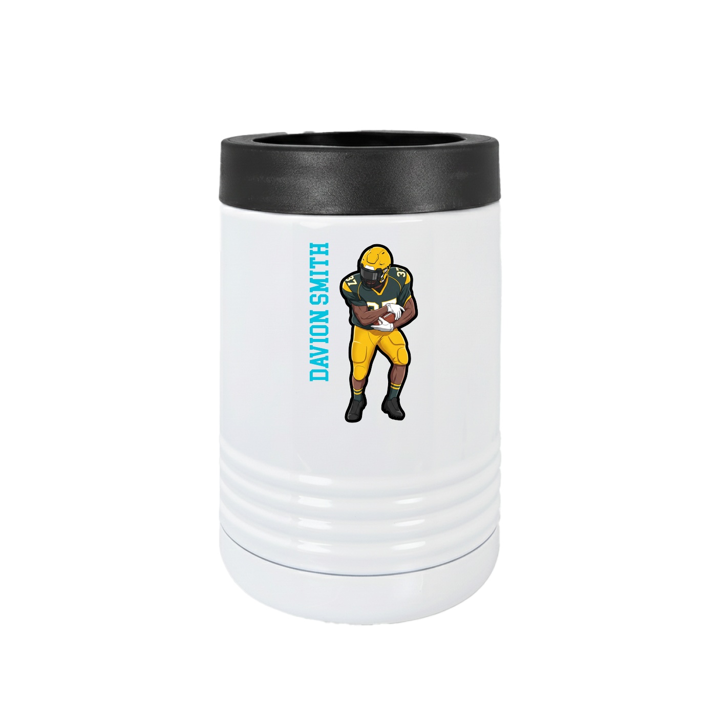 Beverage Holder — Name Vertical in White