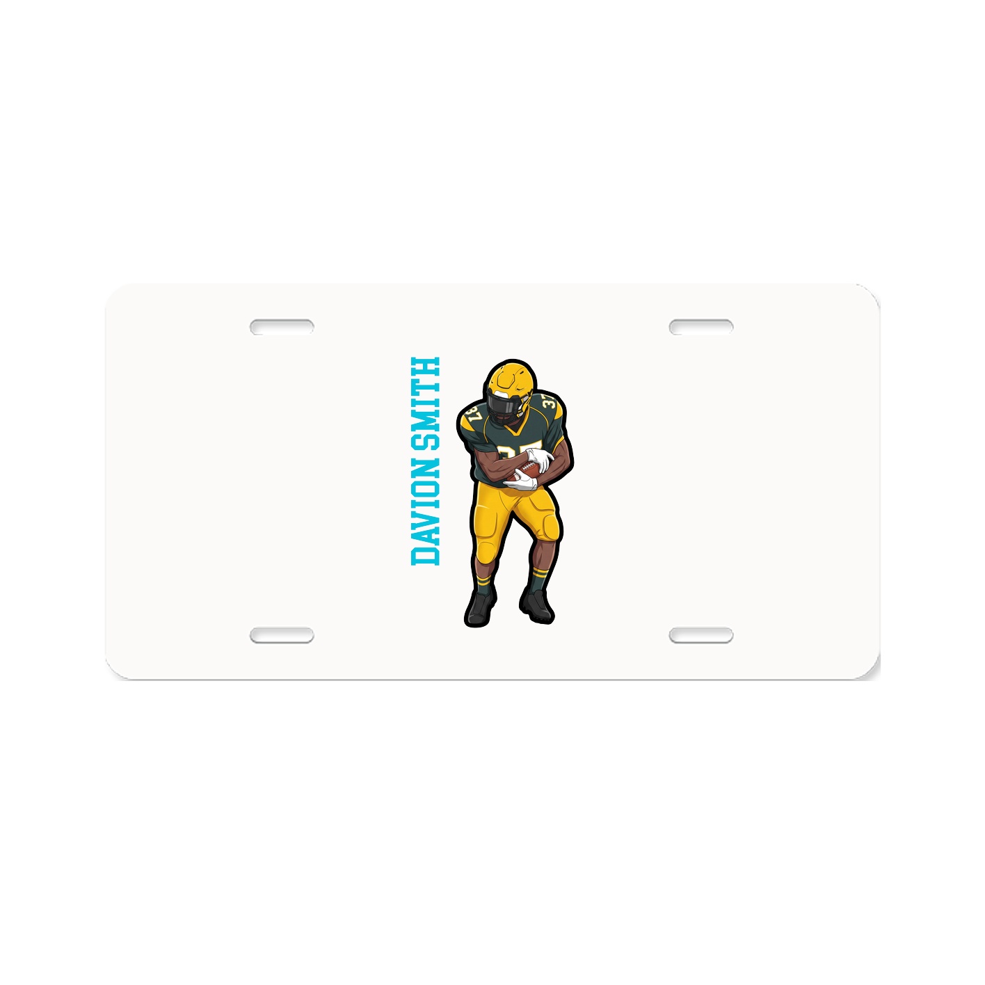 License Plate — Name Vertical in Classic