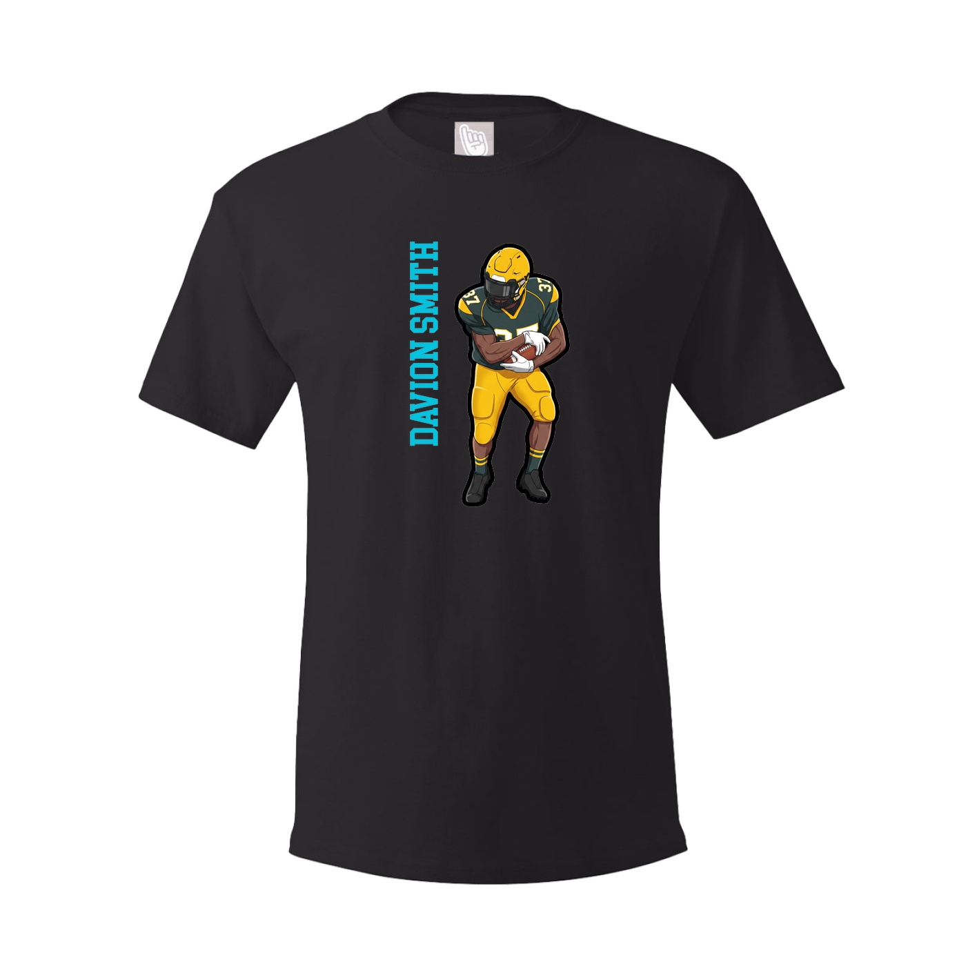 Tee — Name Vertical in Black