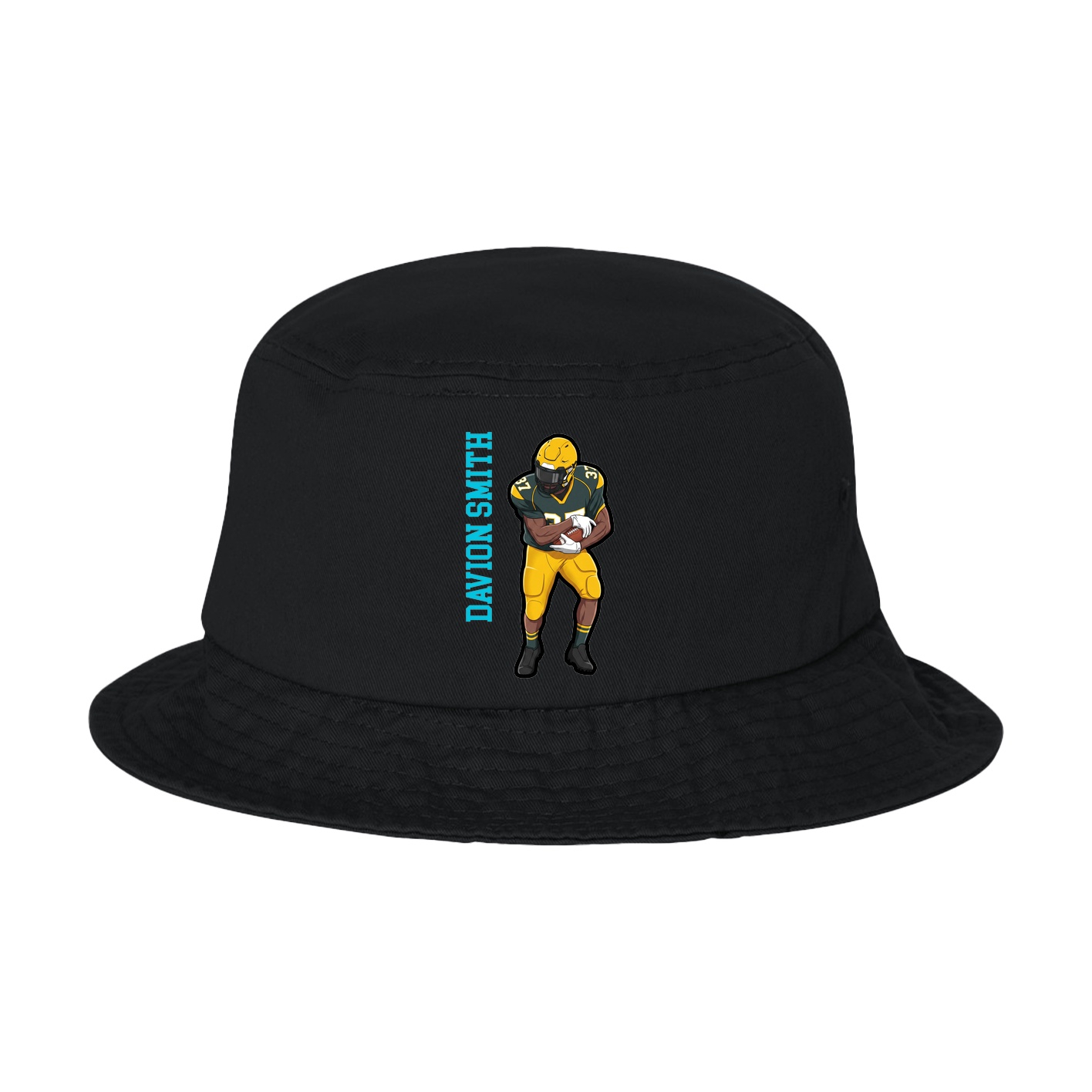 Bucket Cap — Name Vertical in Black