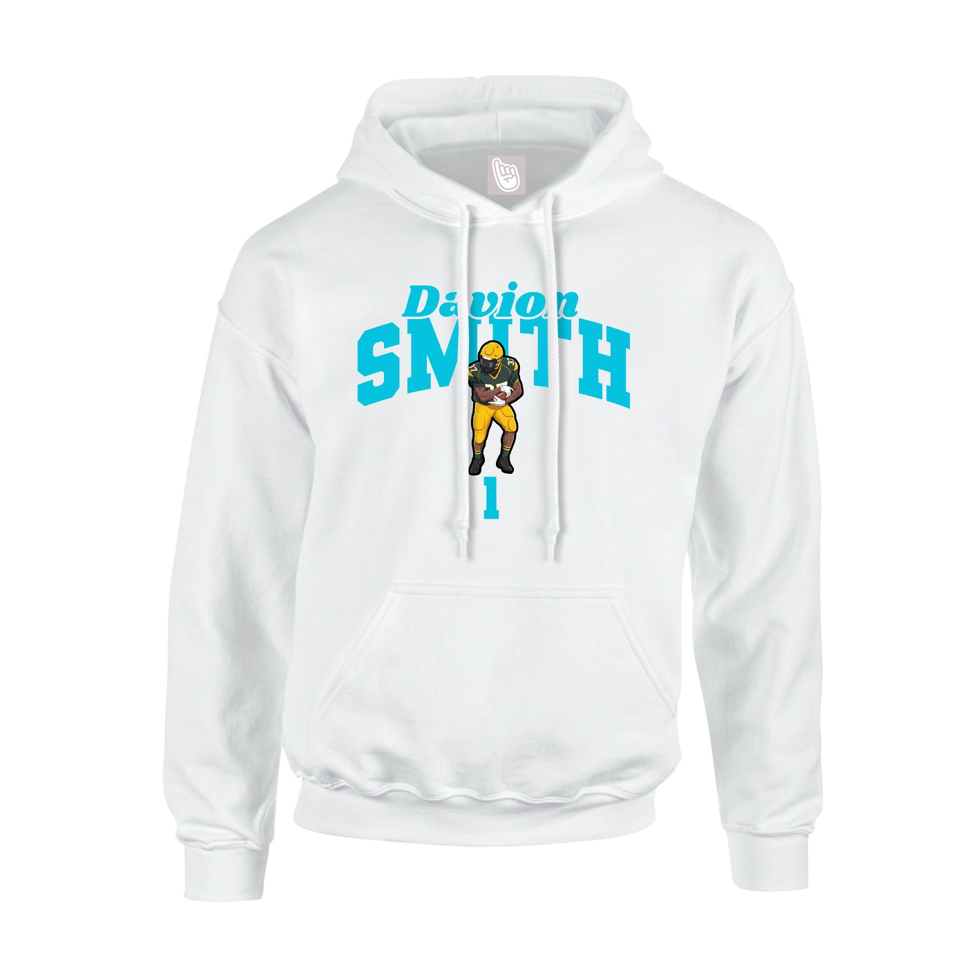 Youth Hoodie — Signature Arch in White
