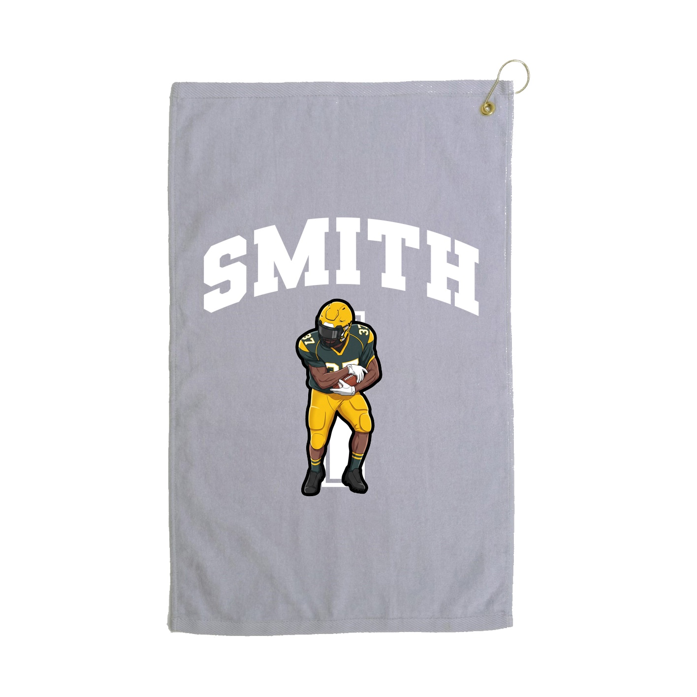 Golf Towel — Number in Grey