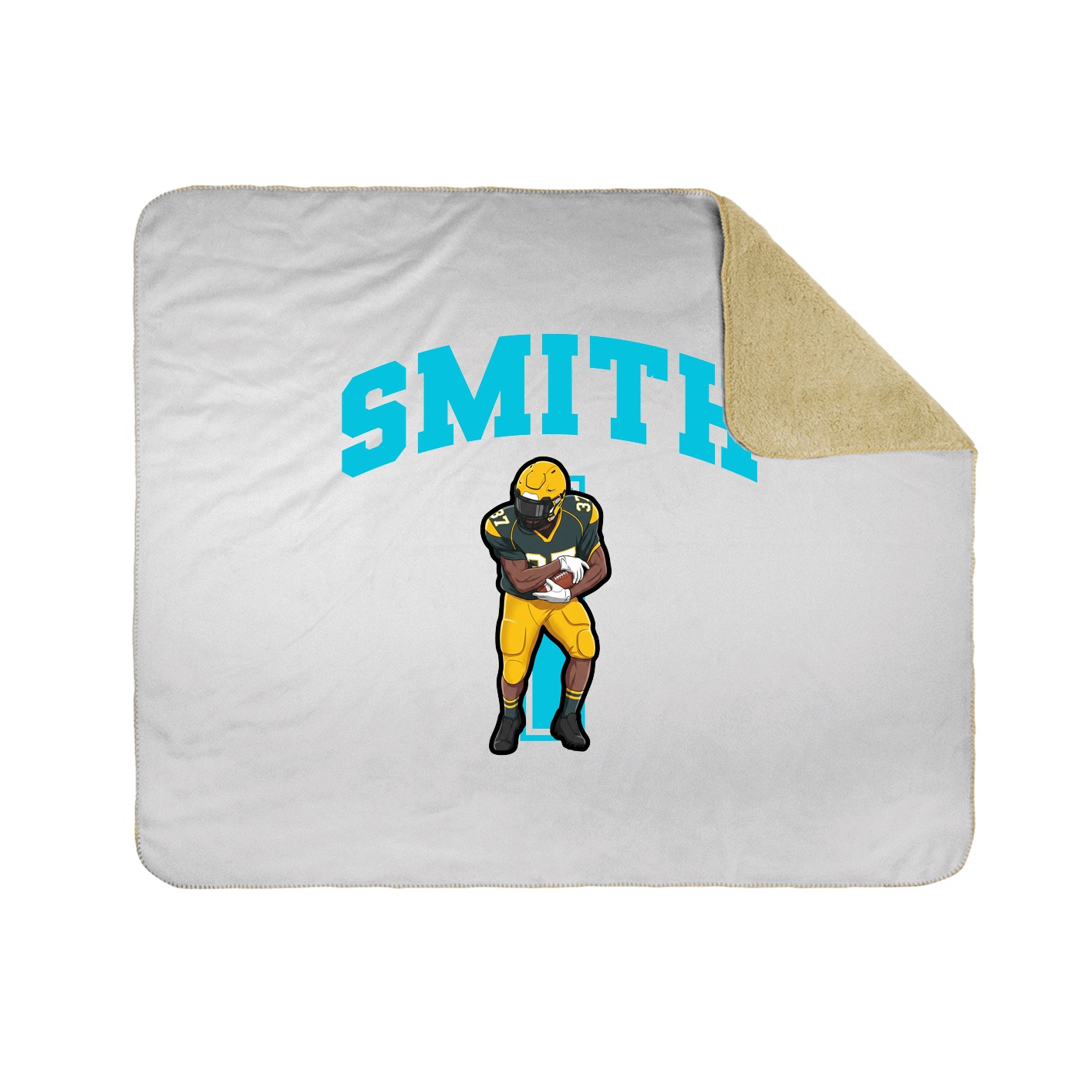 Throw Blanket — Number in White