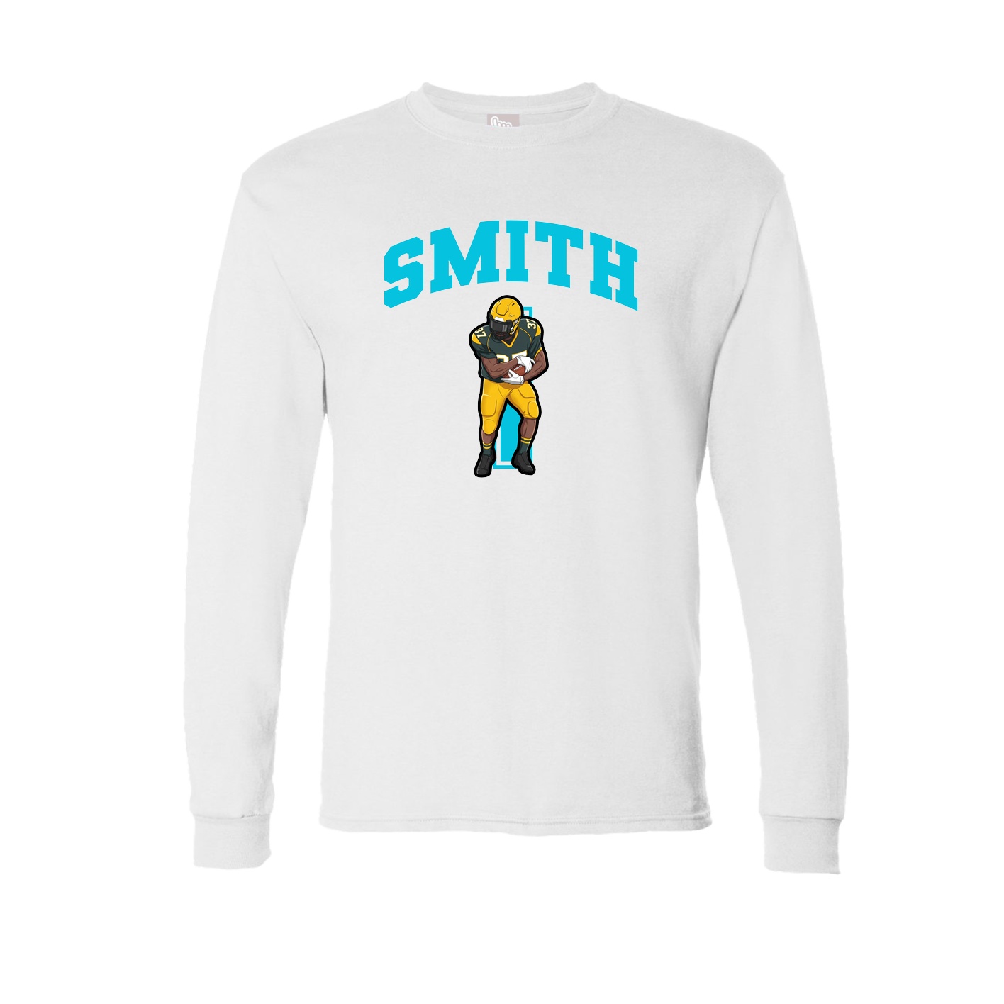 Long Sleeve Tee — Number in White