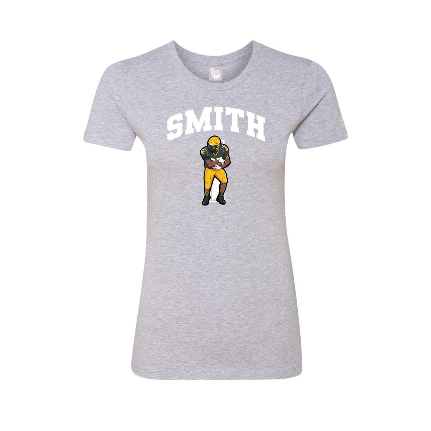 Fitted Women's Tee — Number in Grey