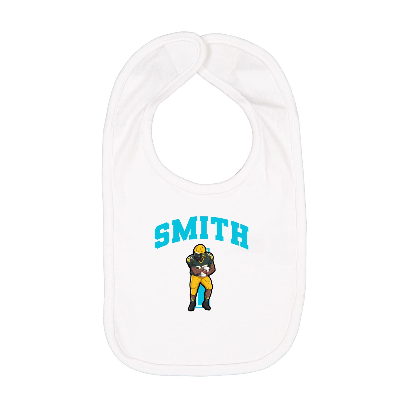 Infant Bib — Number in White