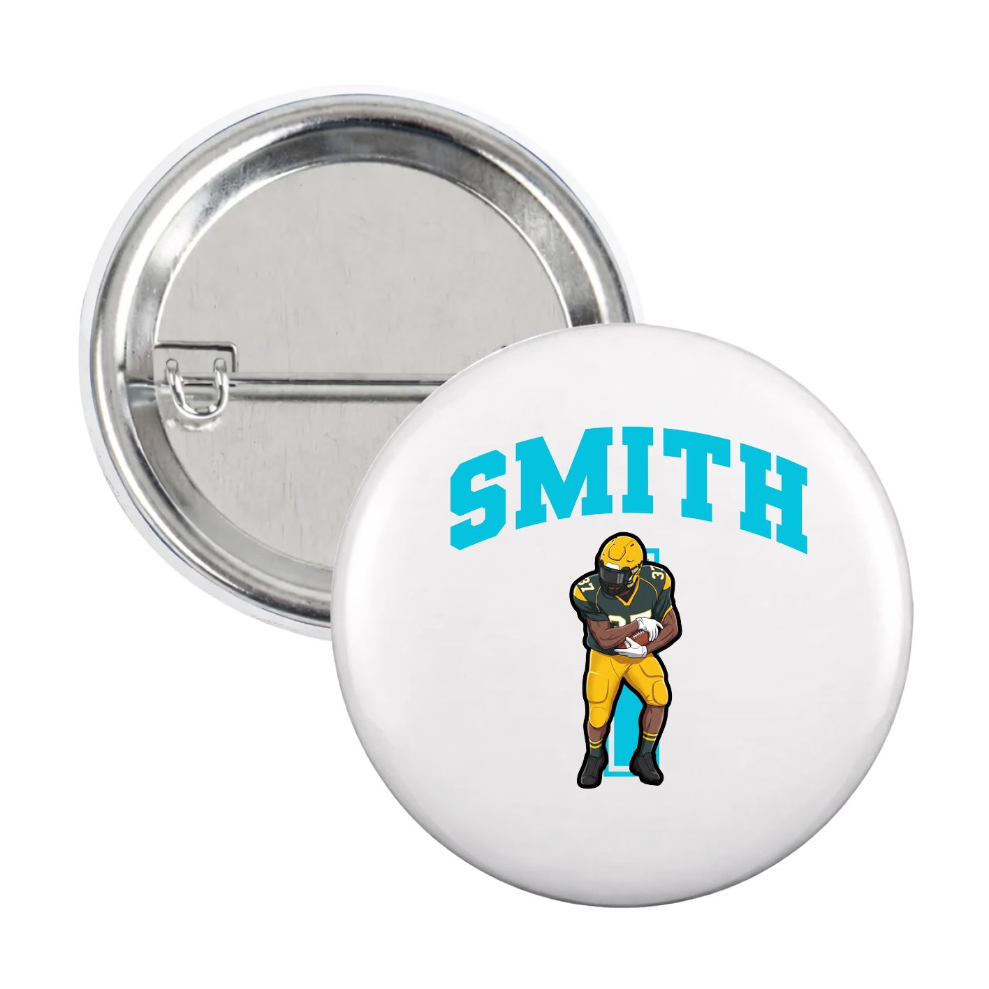Game Day Button — Number in White